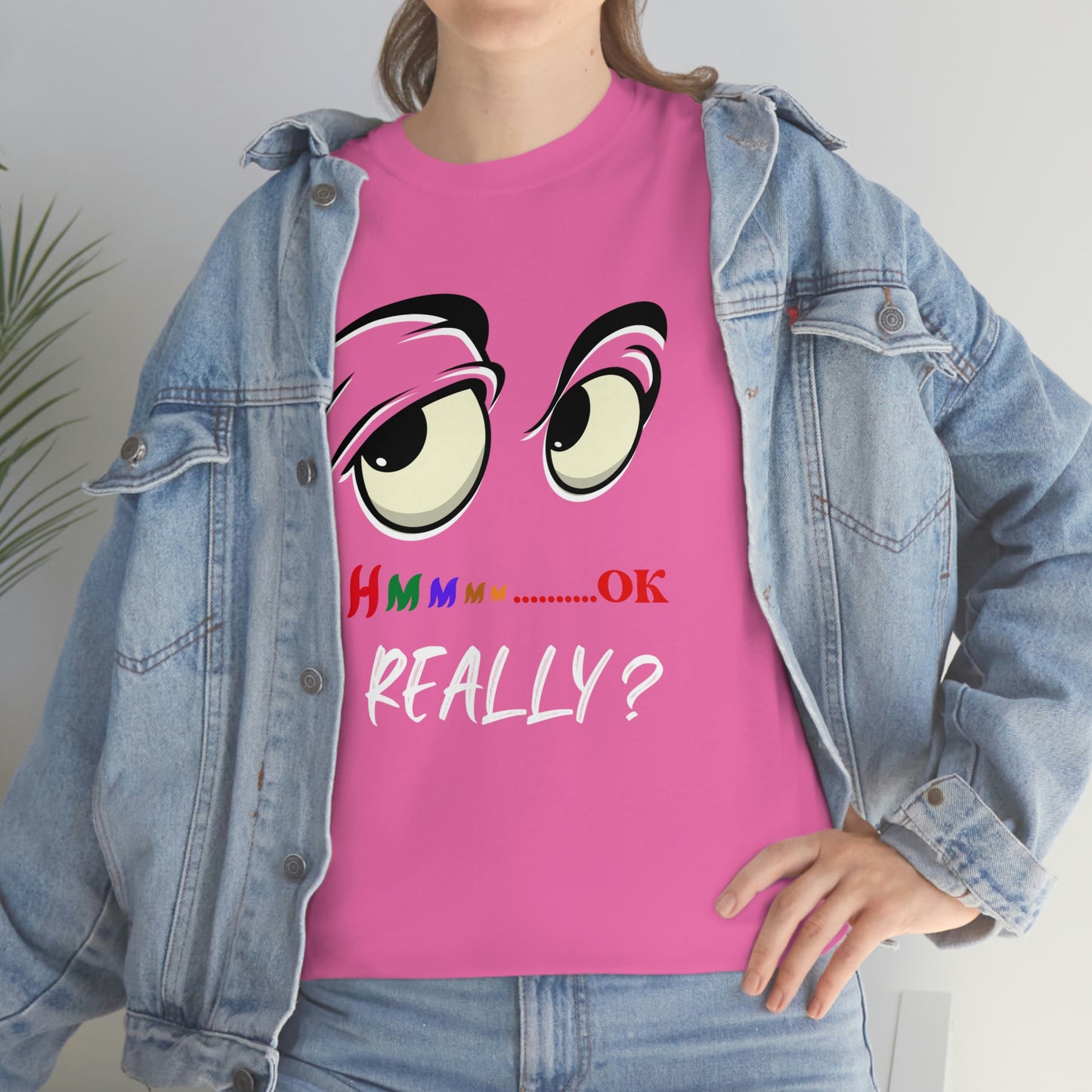 Hmmm Funny Unisex Heavy Cotton Tee