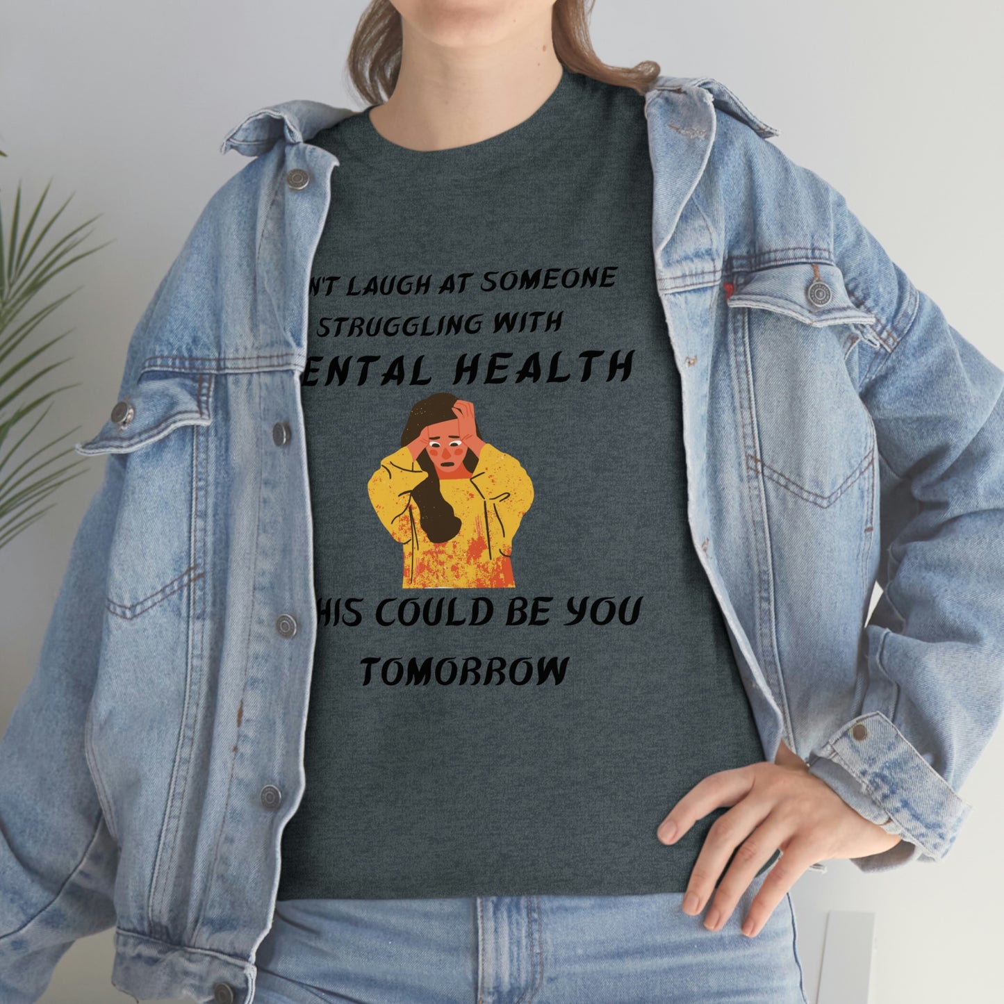 Mental Health Don't Laugh Unisex Heavy Cotton Tee