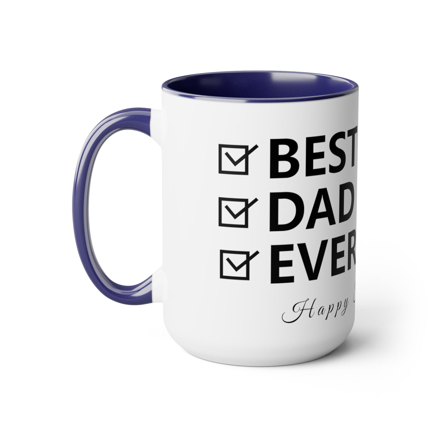 Exotic Print Father's Day Two-Tone Coffee Mugs, 15oz