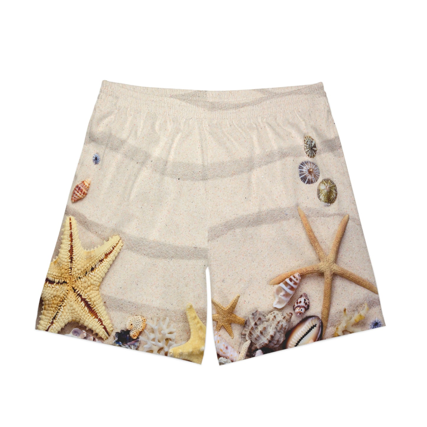 Exotic Print Men's Elastic Beach Shorts (AOP)