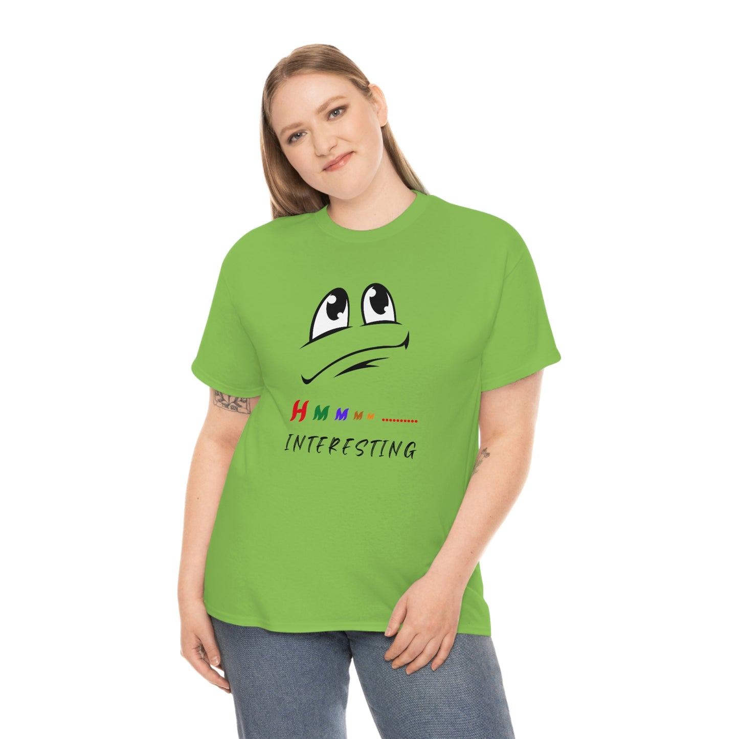 Hmmm, Interesting Unisex Heavy Cotton Tee