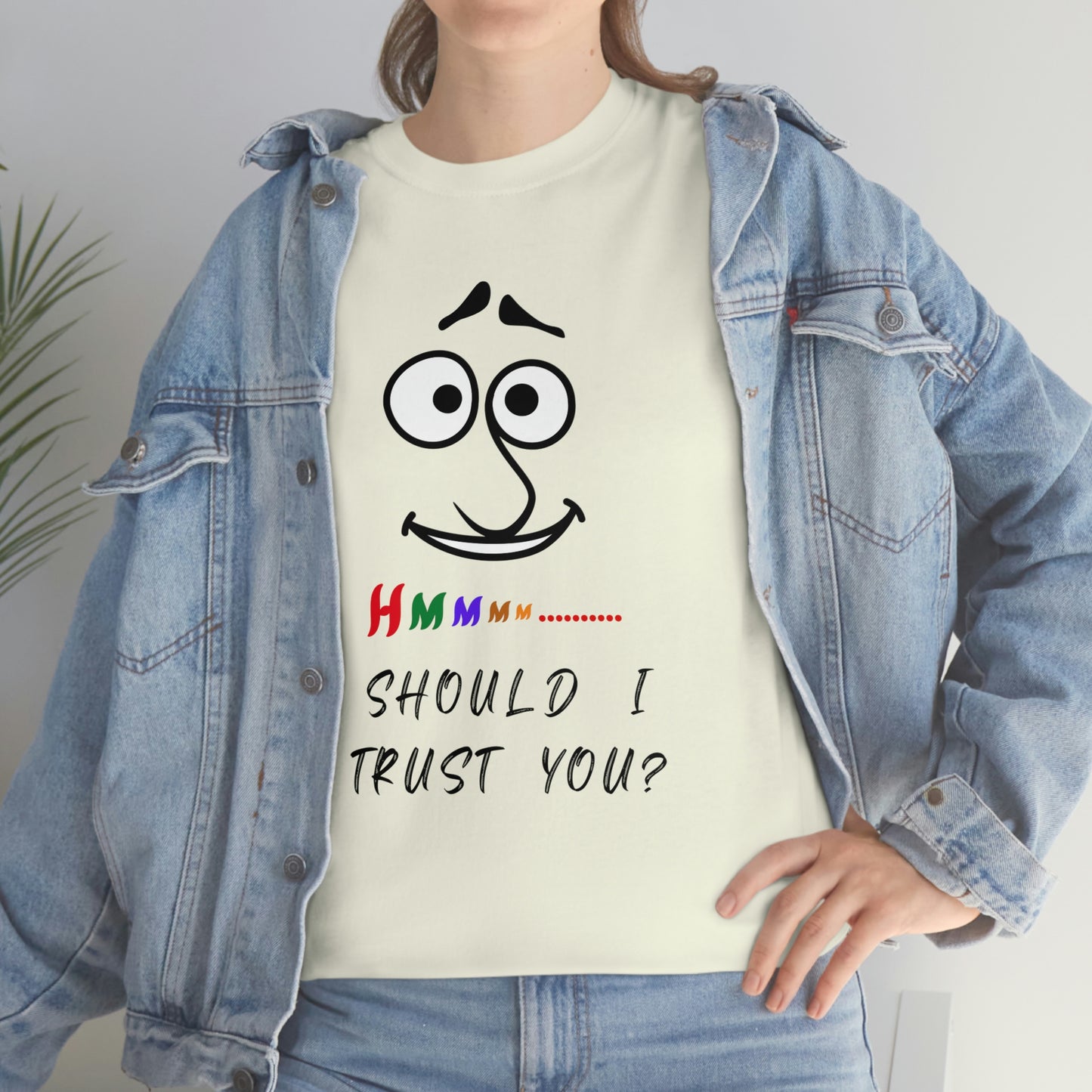 Hmmm, Funny, Unisex Heavy Cotton Tee