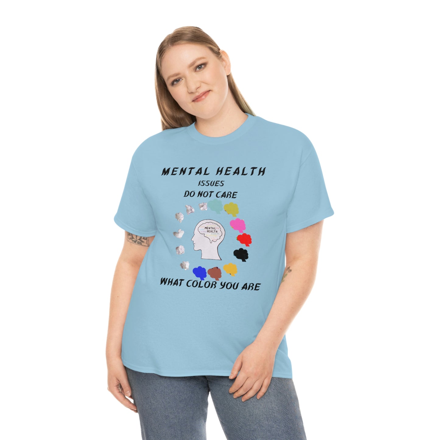 Mental Health Color Unisex Heavy Cotton Tee