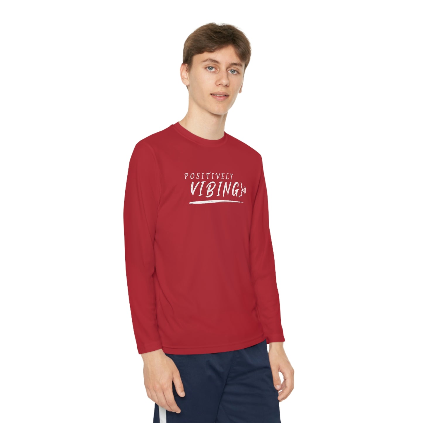 Vibes, Youth Long Sleeve Competitor Tee