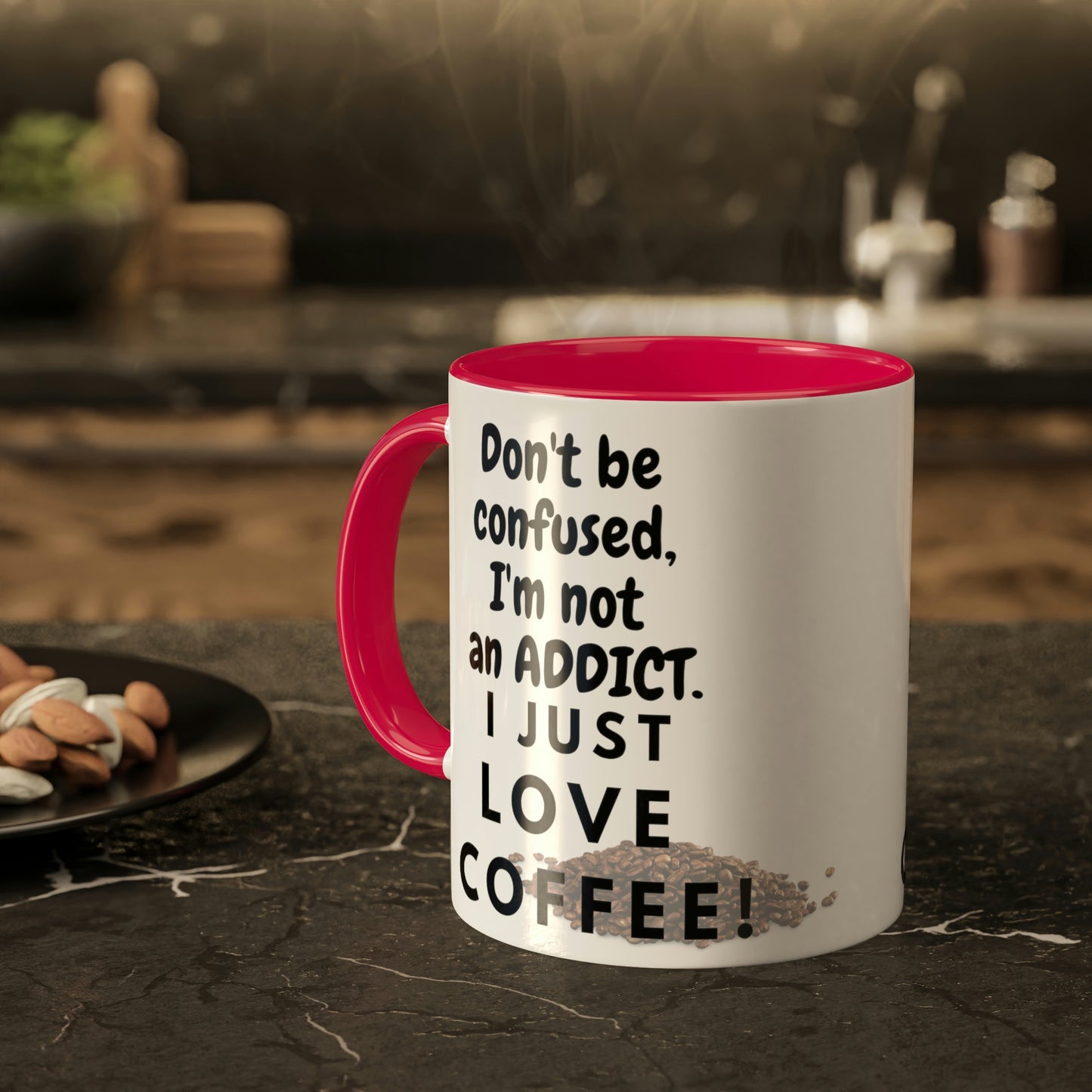 Don't Be Confused...I Just Love Coffee Two-Tone Mugs, 11oz