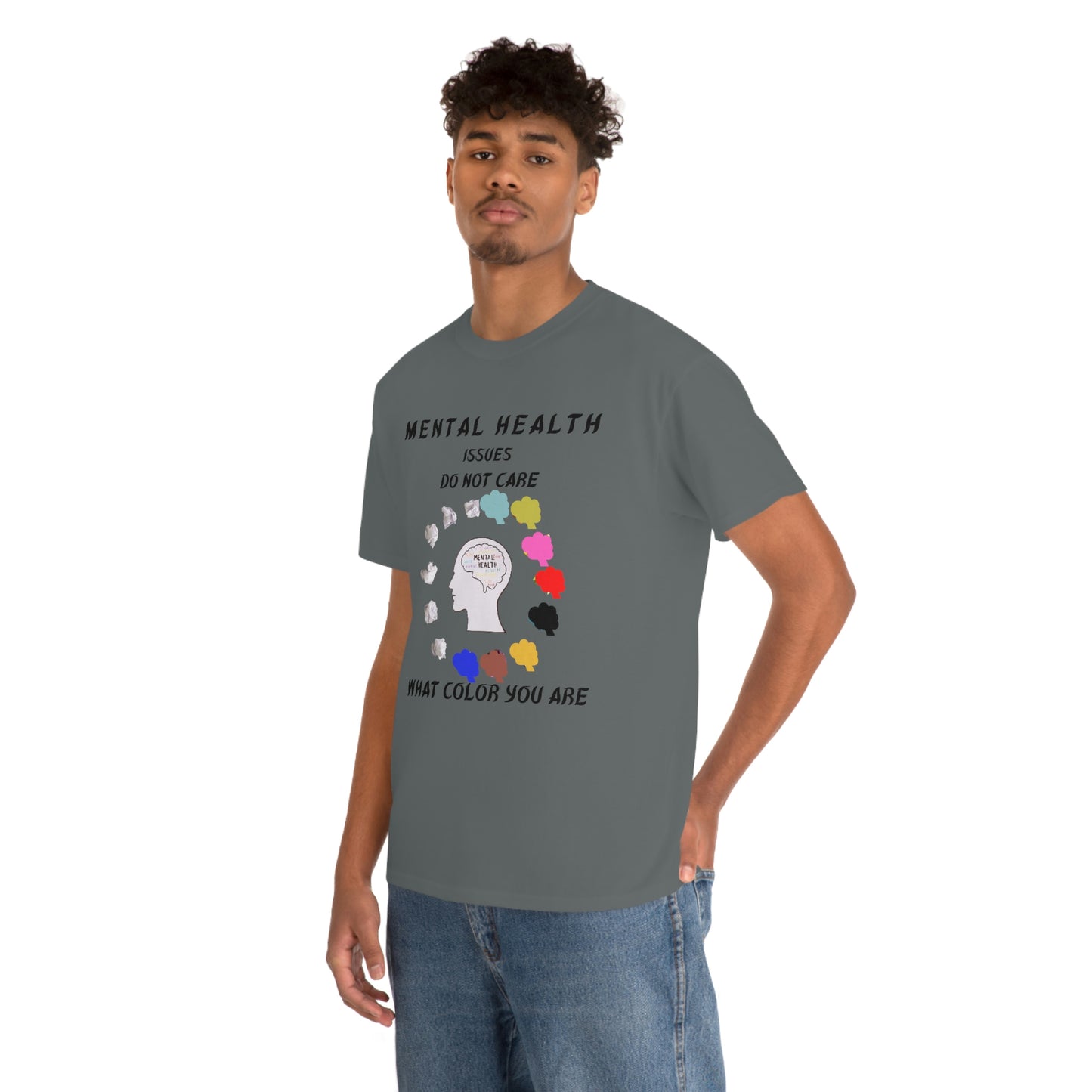 Mental Health Color Unisex Heavy Cotton Tee