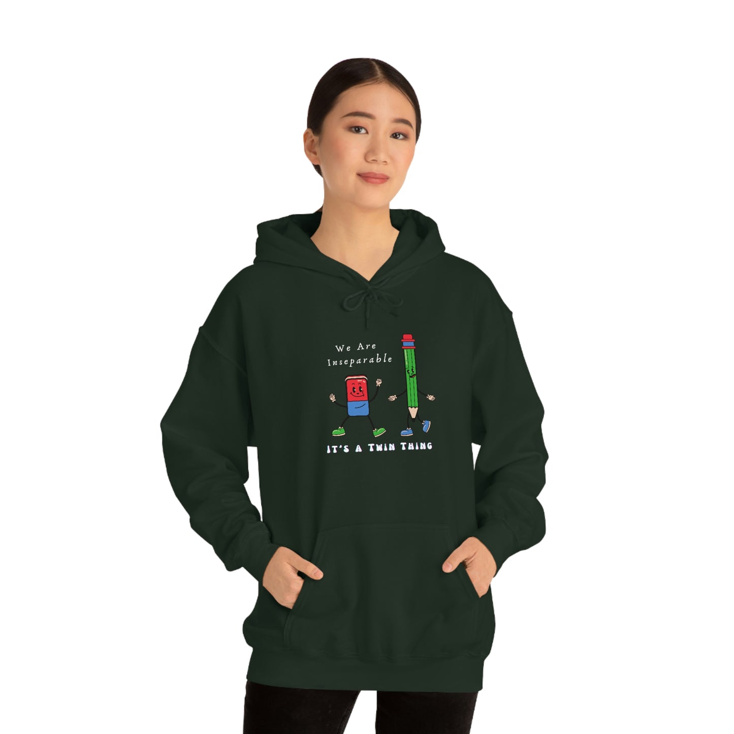 Twin, Unisex Heavy Blend™ Hooded Sweatshirt