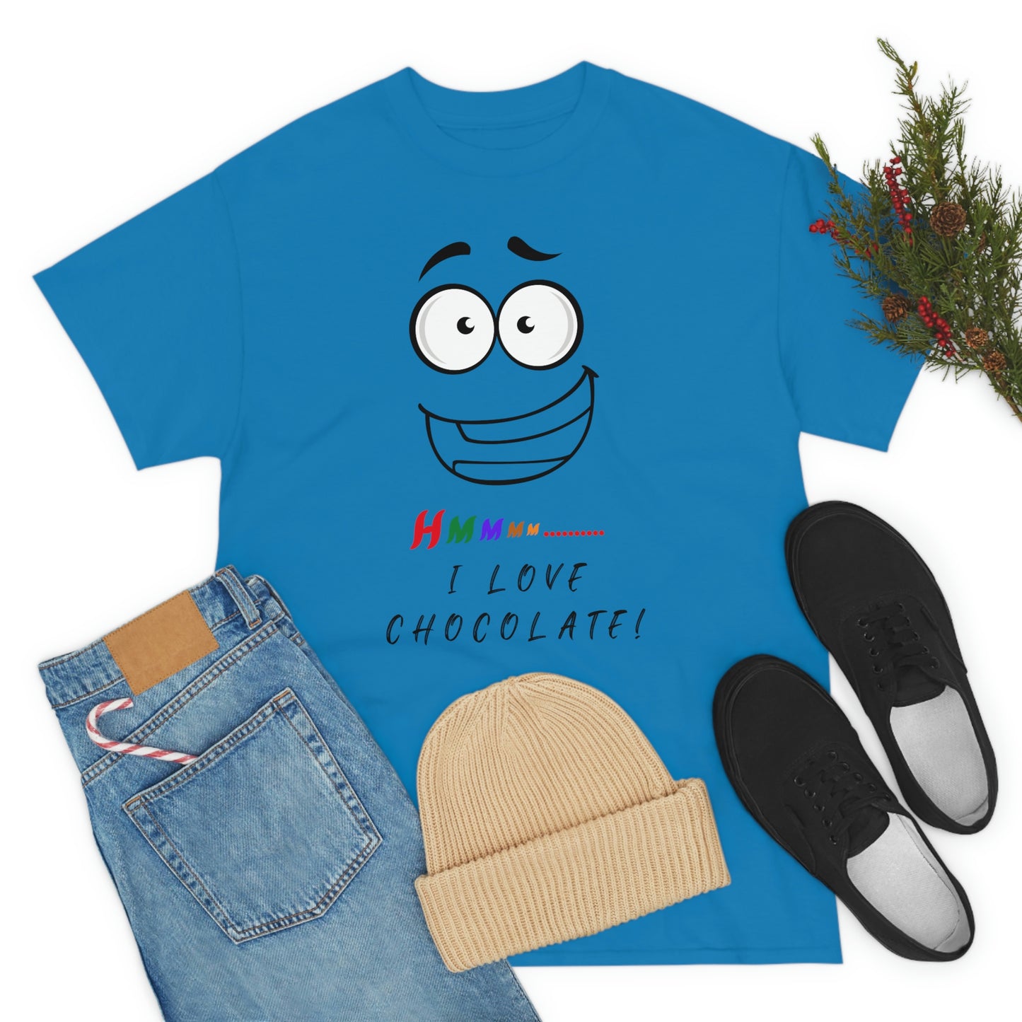 Hmmm... I Love Chocolate Unisex Heavy Cotton Tee