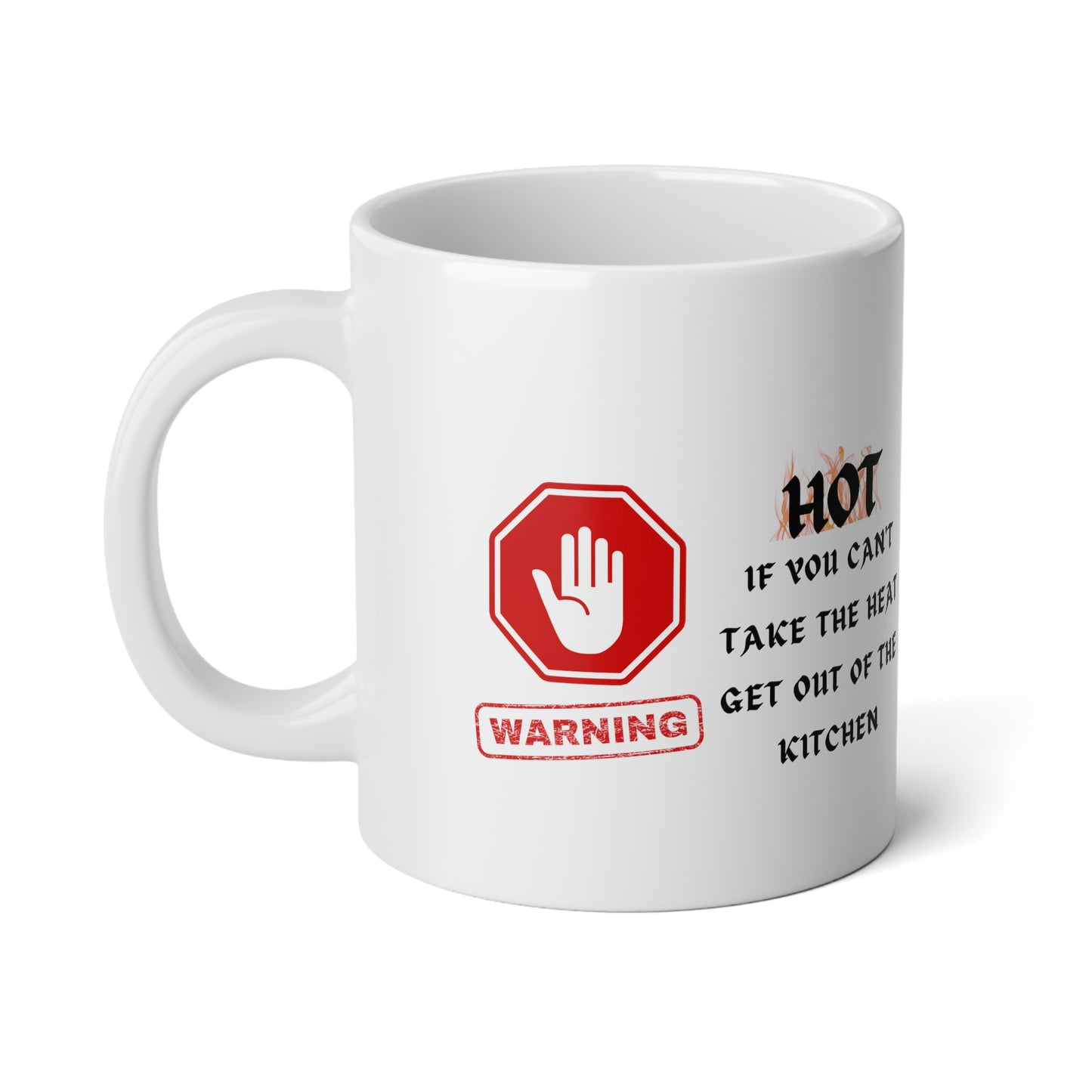 Warning Jumbo Mug, 20oz