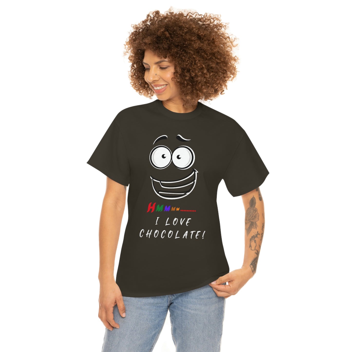 Hmmm... I Love Chocolate Unisex Heavy Cotton Tee