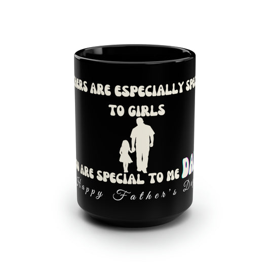 Exotic Print Father's Day Black Mug, 15oz