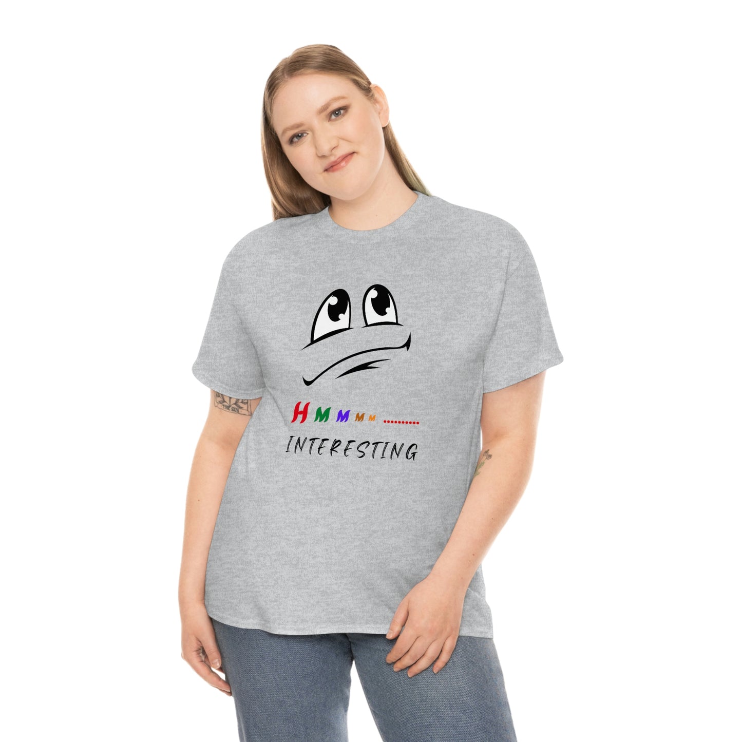 Hmmm, Interesting Unisex Heavy Cotton Tee