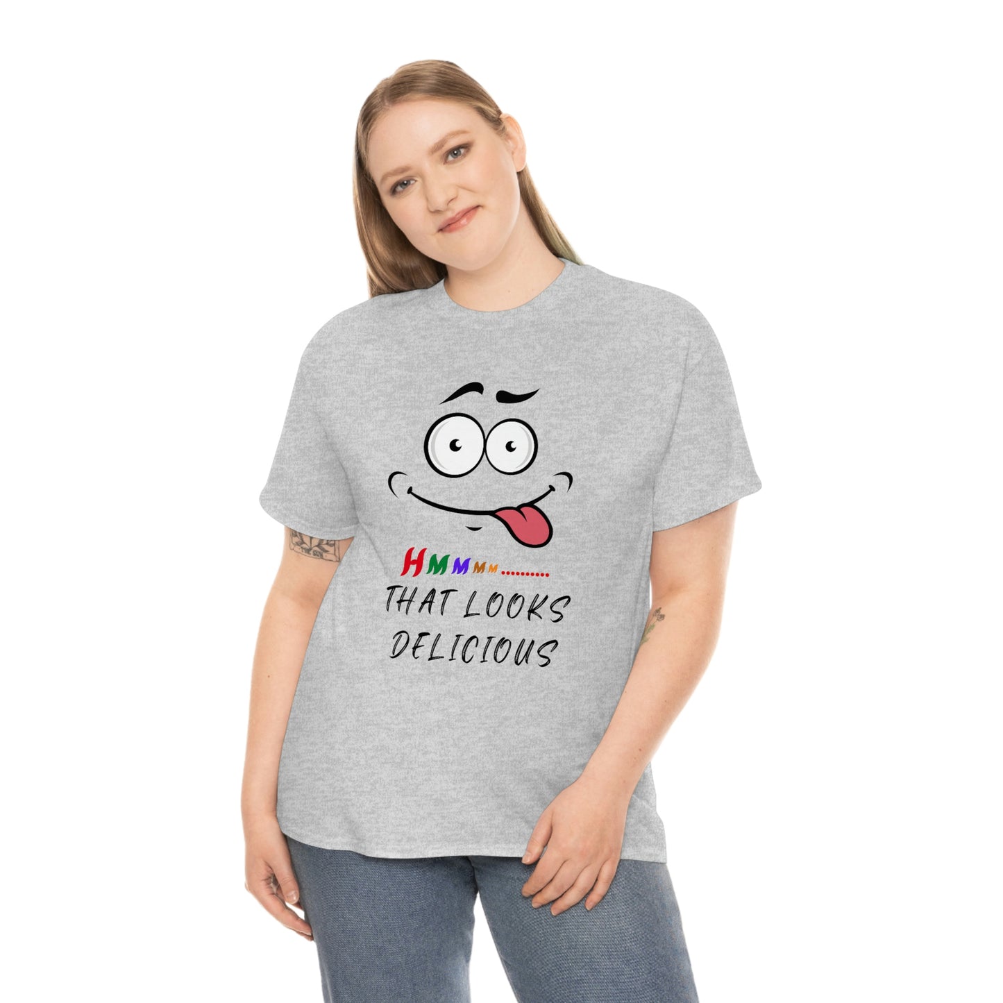 Hmmm, Funny, Unisex Heavy Cotton Tee