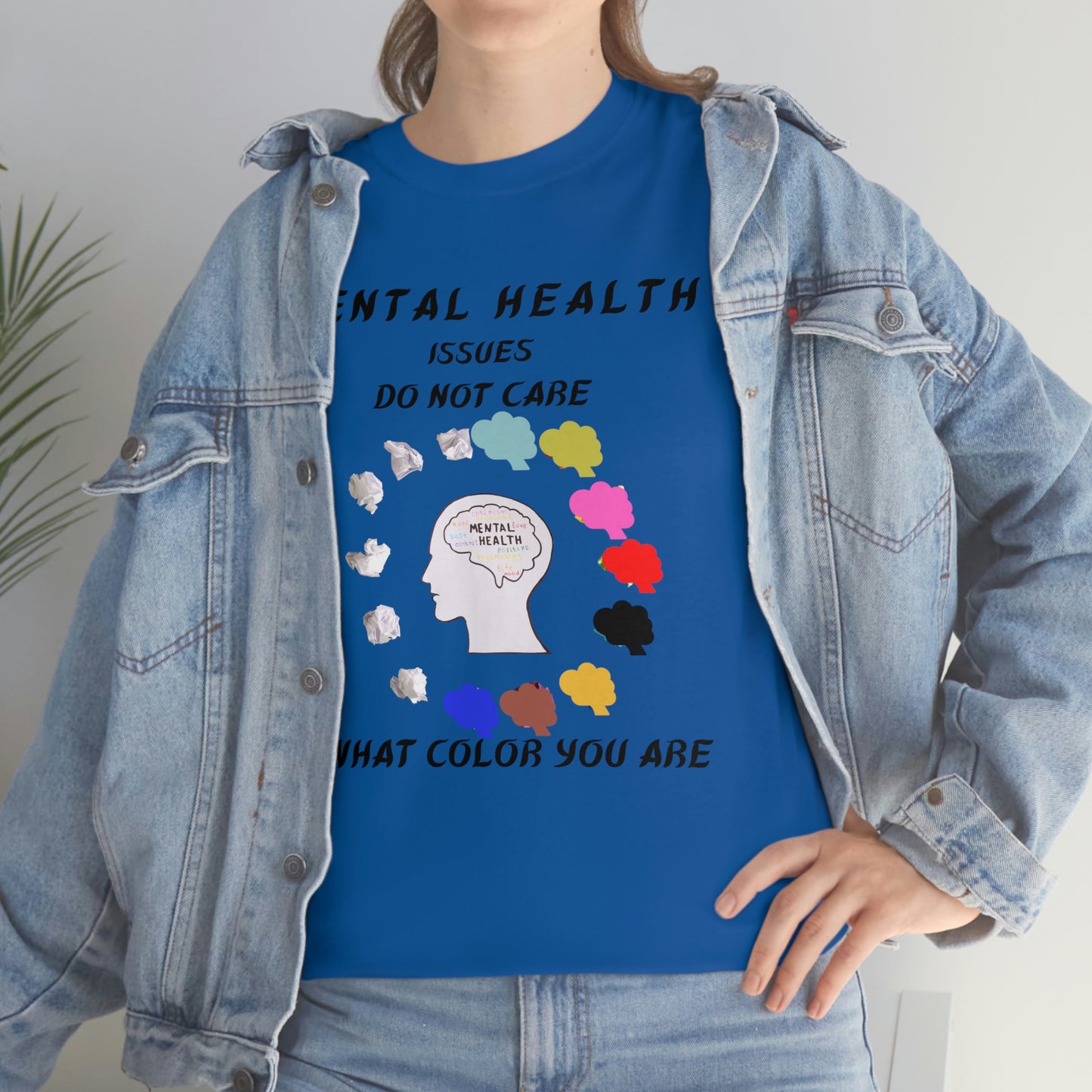 Mental Health Color Unisex Heavy Cotton Tee