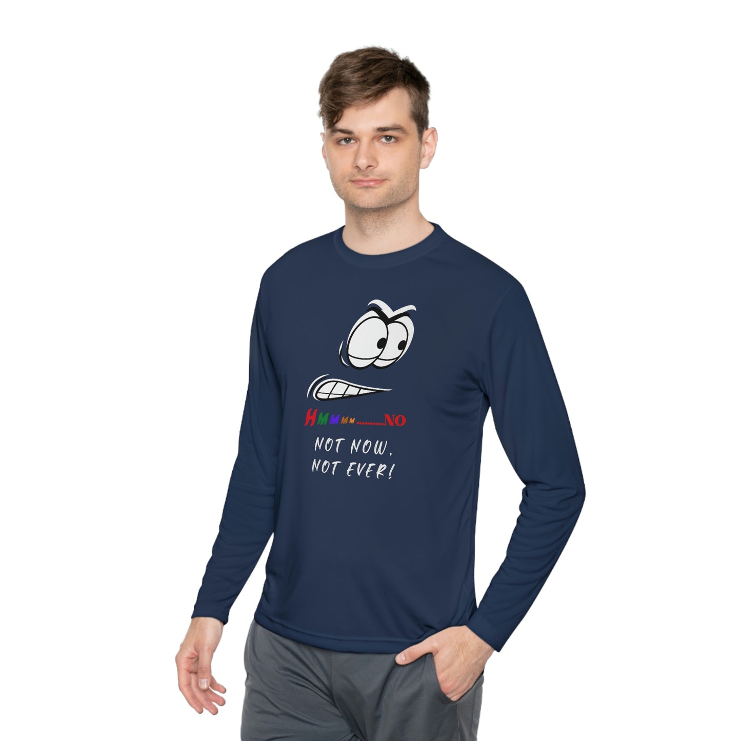 Hmmm, Unisex Lightweight Long Sleeve Tee