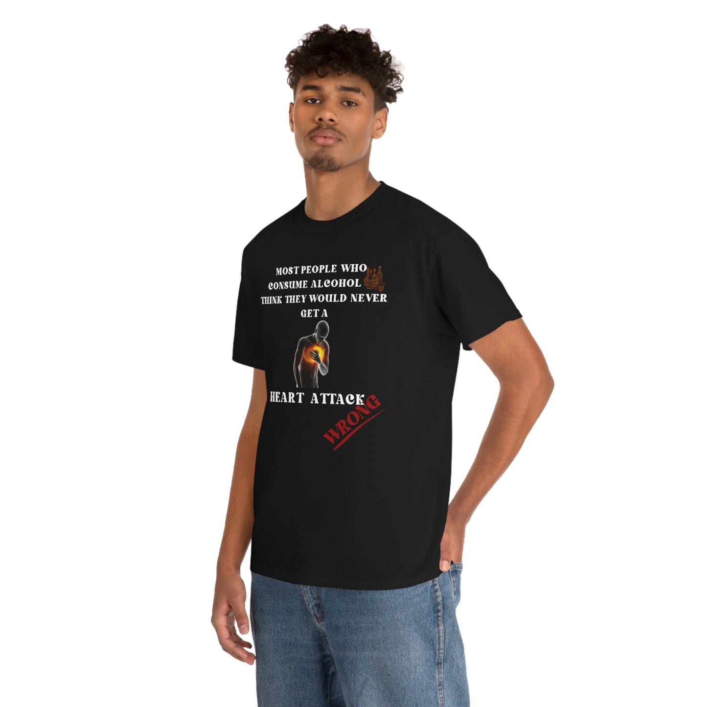 Alcohol and Heart Attack Unisex Heavy Cotton Tee