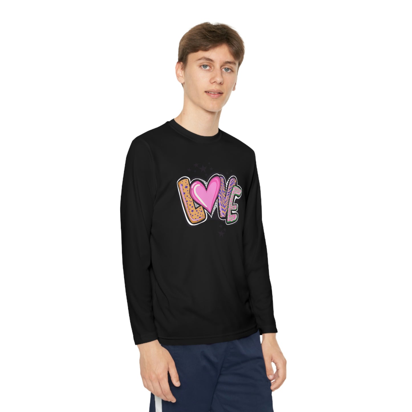 Vibes, Youth Long Sleeve Competitor Tee