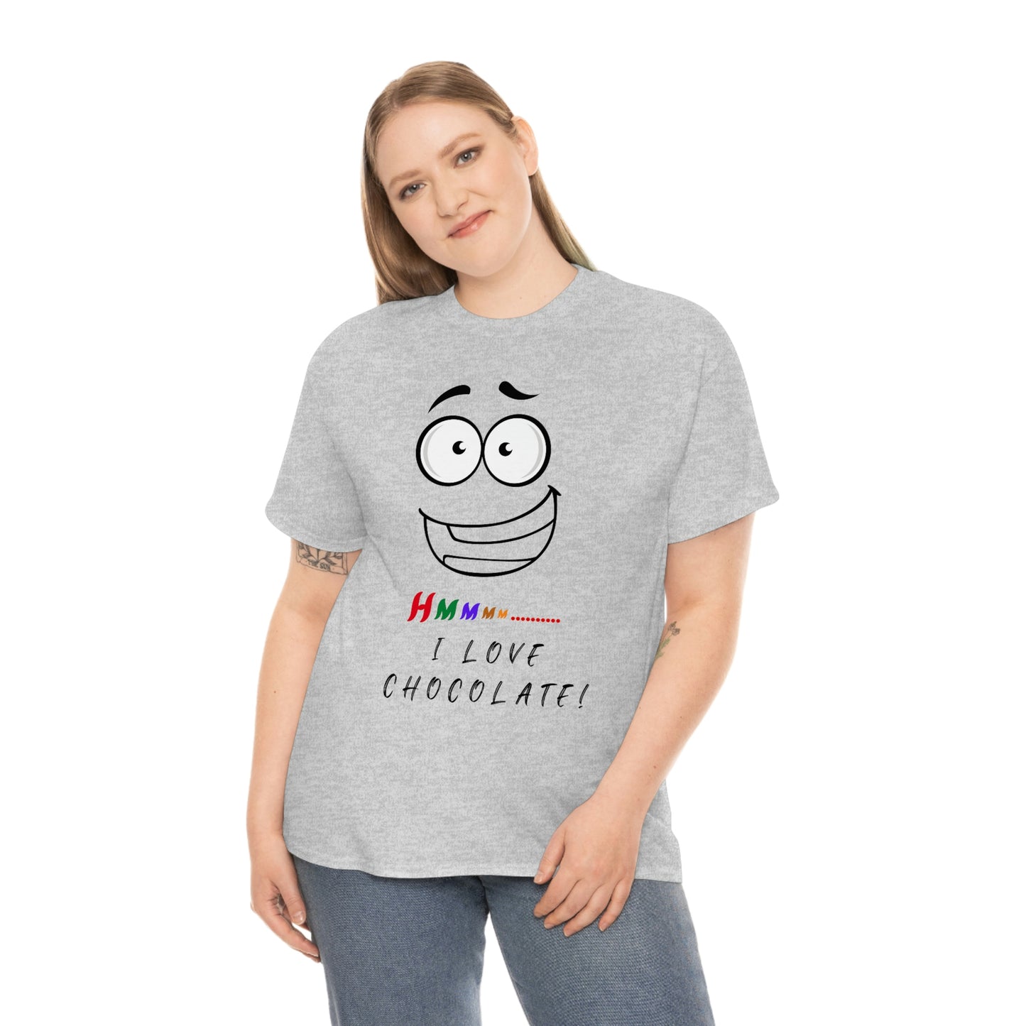 Hmmm... I Love Chocolate Unisex Heavy Cotton Tee