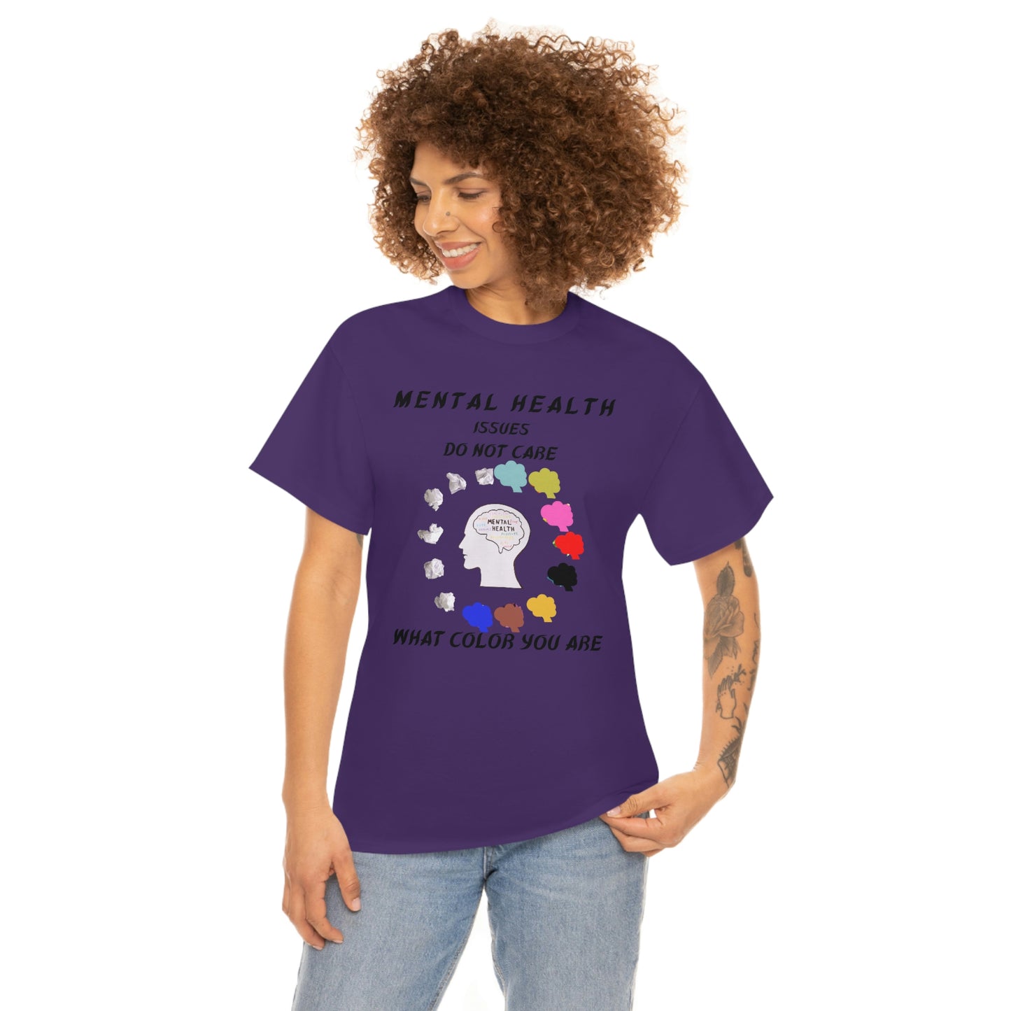 Mental Health Color Unisex Heavy Cotton Tee