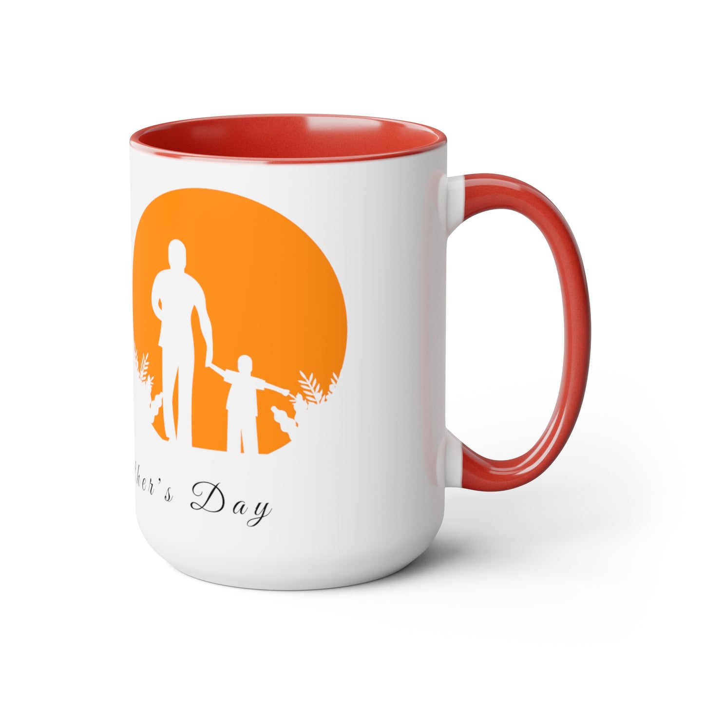 Exotic Print Father's Day Two-Tone Coffee Mugs, 15oz