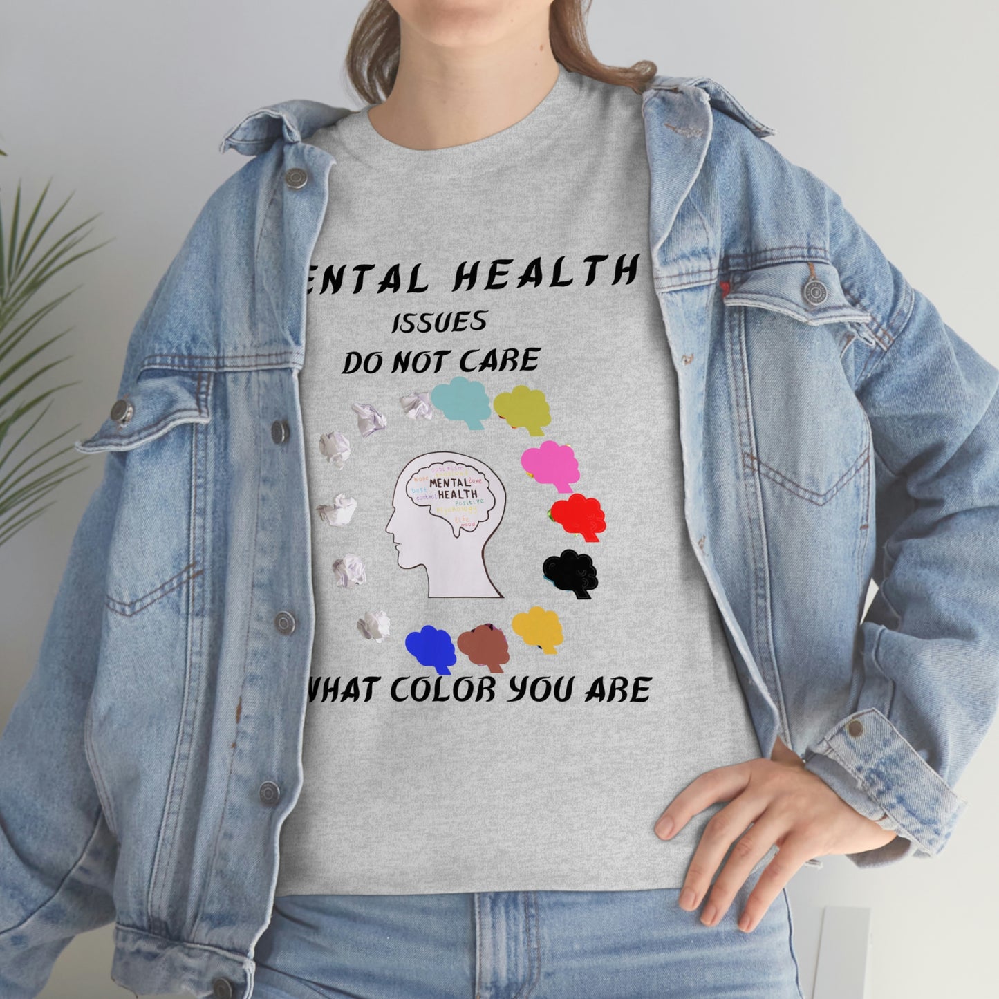 Mental Health Color Unisex Heavy Cotton Tee