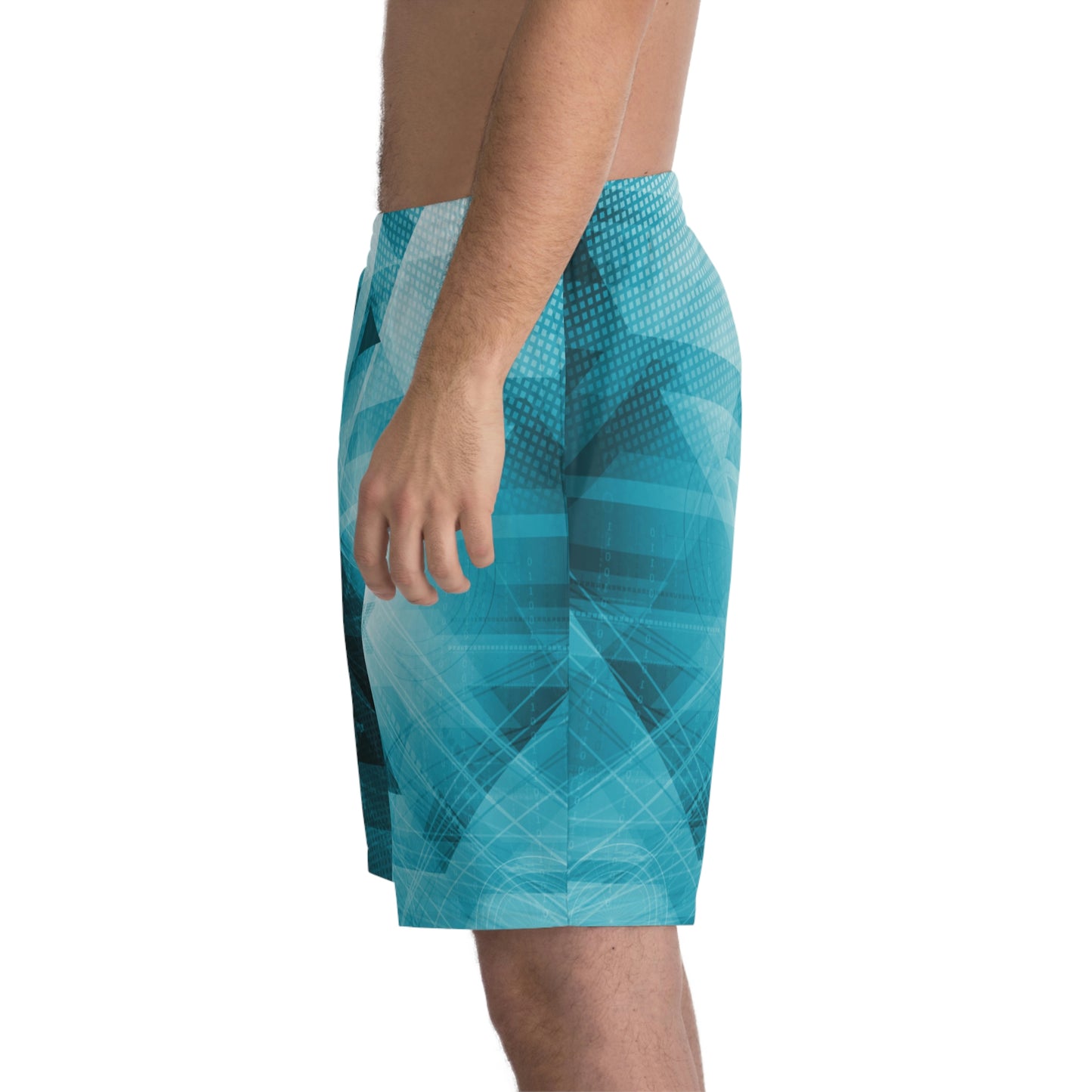 Exotic Print Men's Elastic Beach Shorts (AOP)