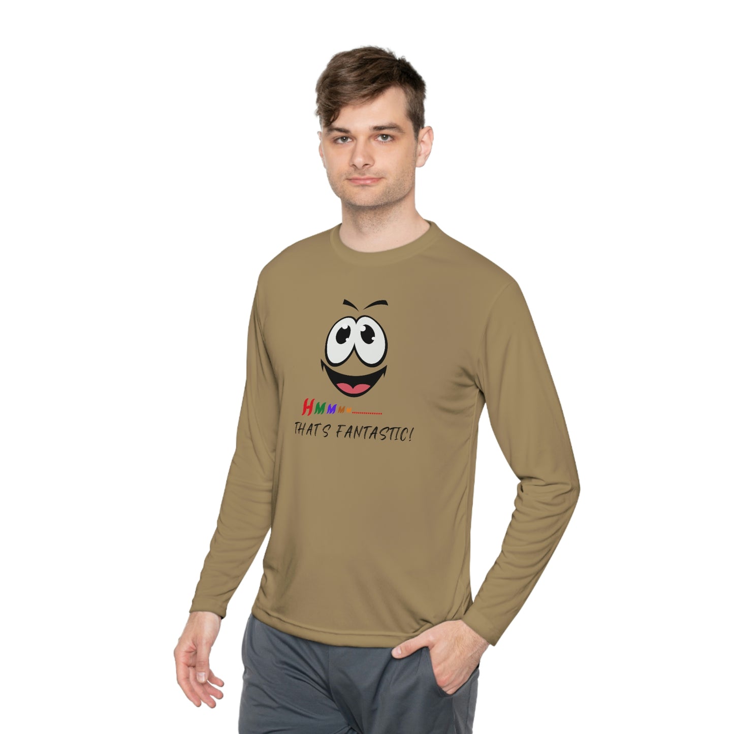 Hmmm, Unisex Lightweight Long Sleeve Tee