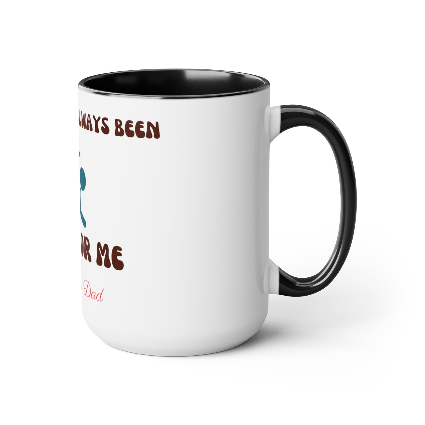 Exotic Print Fathers Day Two-Tone Coffee Mugs, 15oz