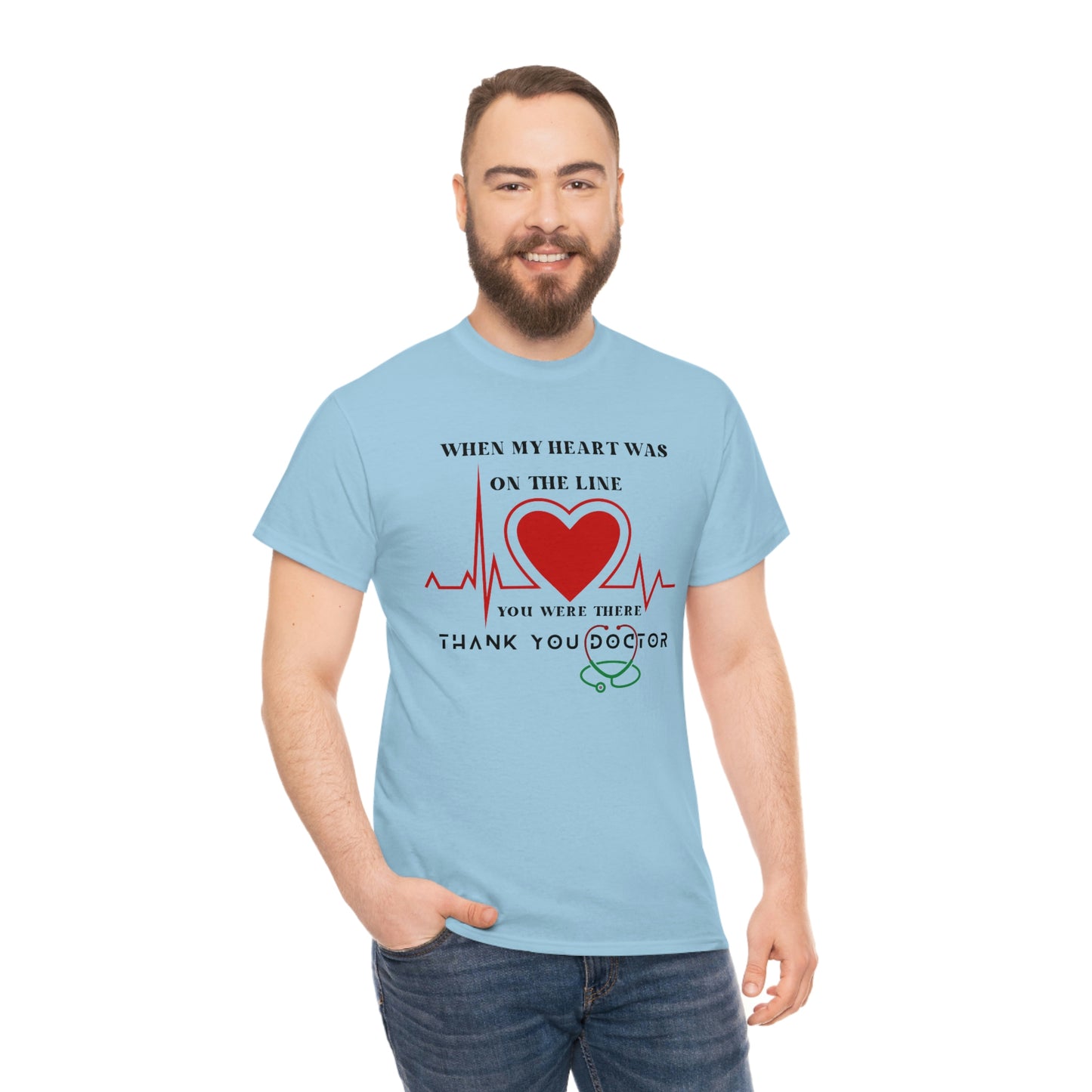 Medical, CVICU, EKG, Unisex Heavy Cotton Tee