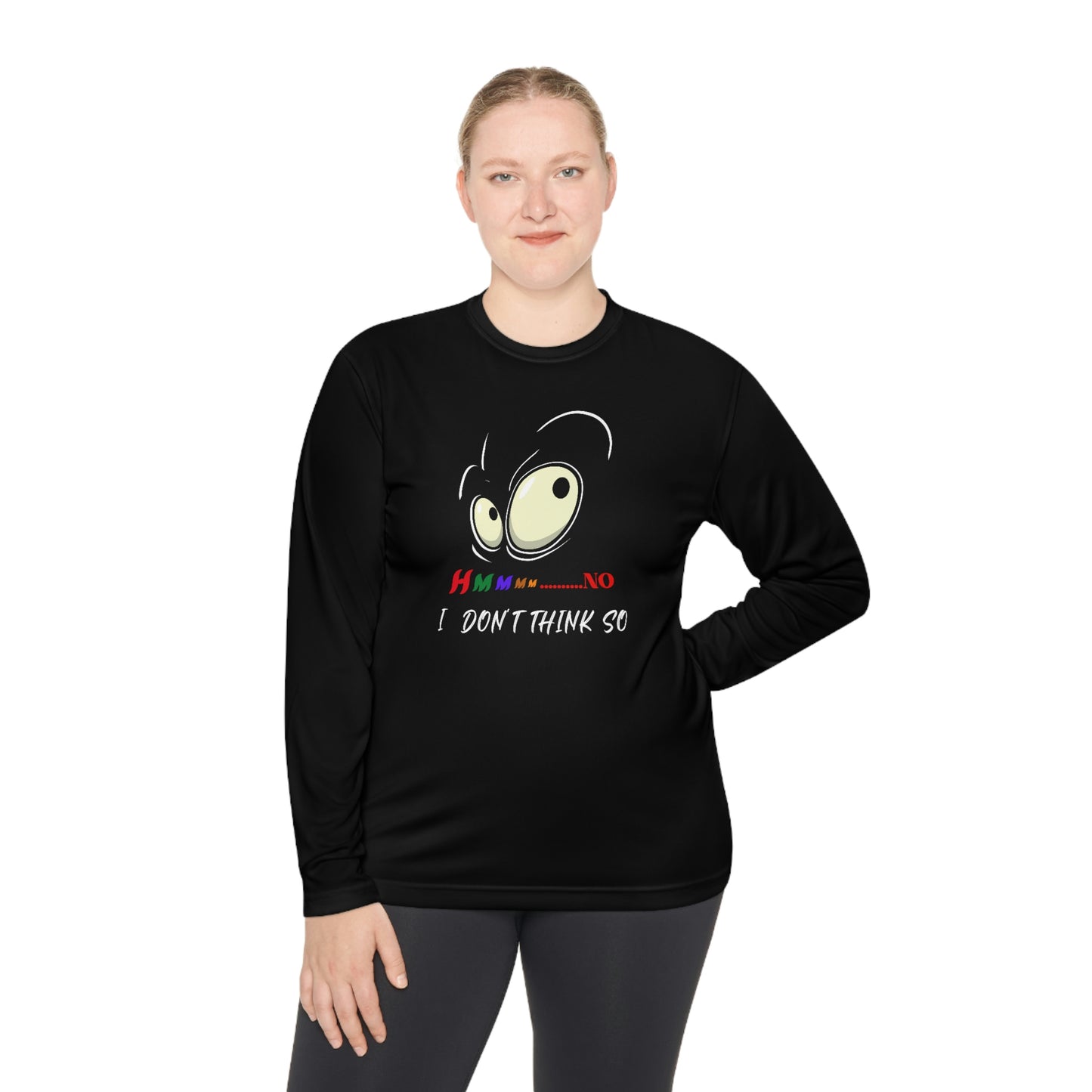 Hmmm, Unisex Lightweight Long Sleeve Tee