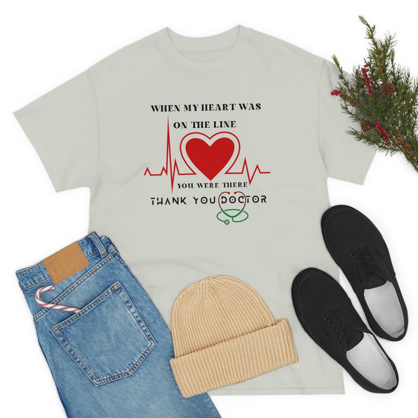 Medical, CVICU, EKG, Unisex Heavy Cotton Tee