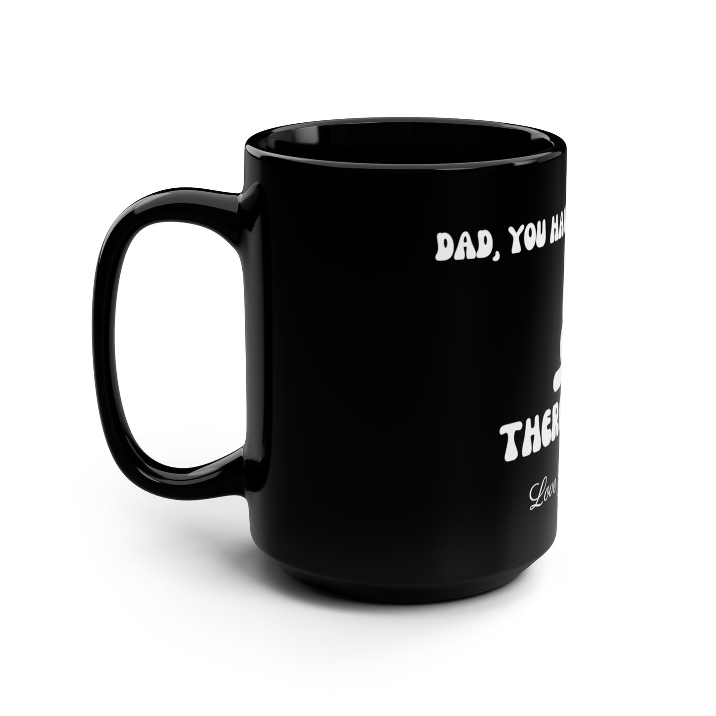 Exotic Print Fathers Day Black Mug, 15oz