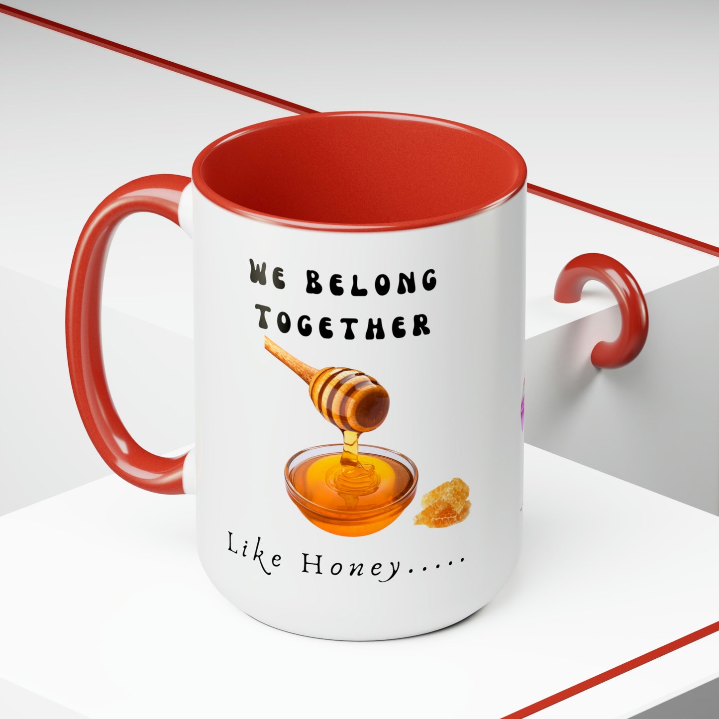 Stronger Together, Love, Two-Tone Coffee Mugs, 15oz