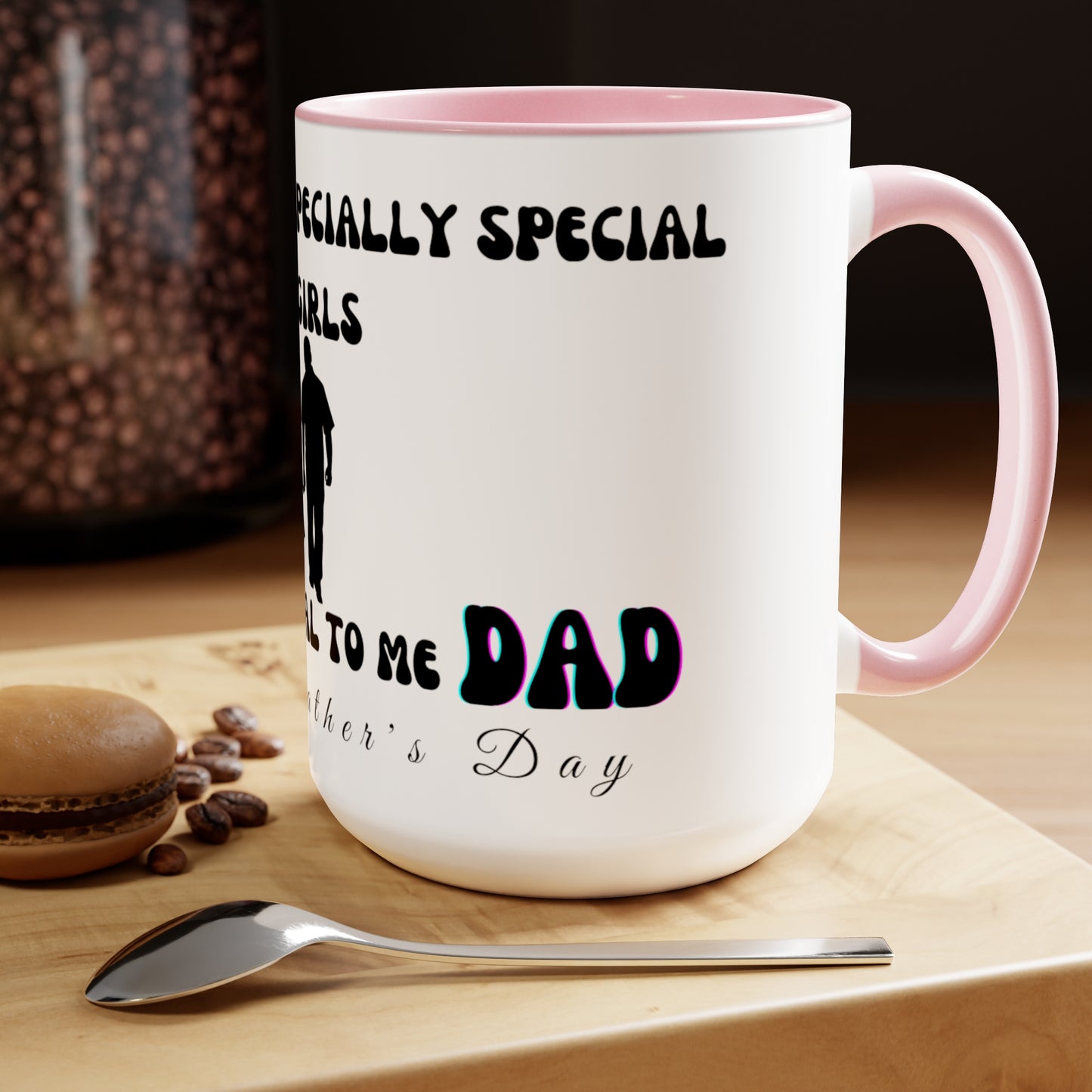 Exotic Print Father's Day Two-Tone Coffee Mugs, 15oz