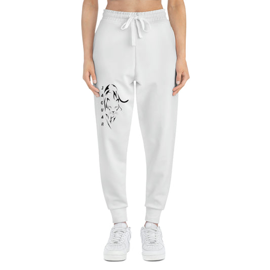 Jaguar White Athletic Joggers (AOP)