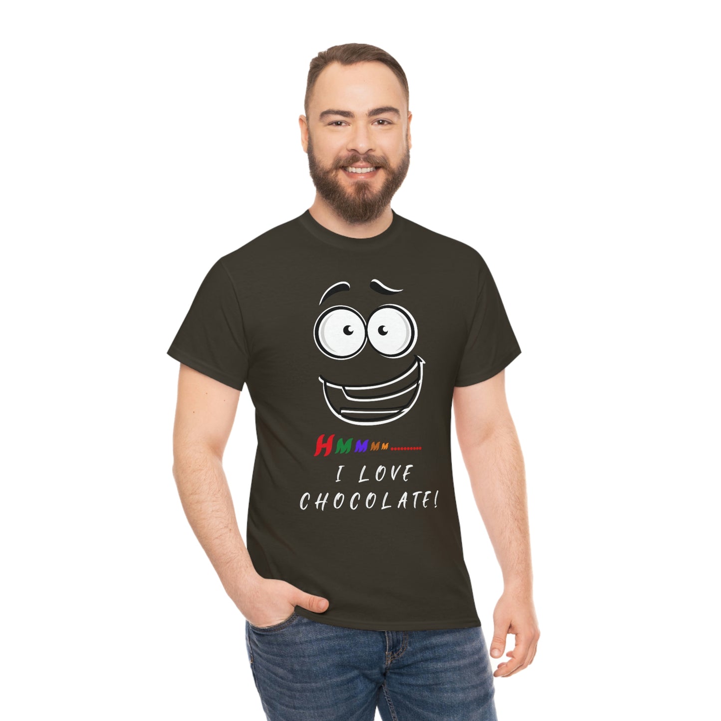 Hmmm... I Love Chocolate Unisex Heavy Cotton Tee