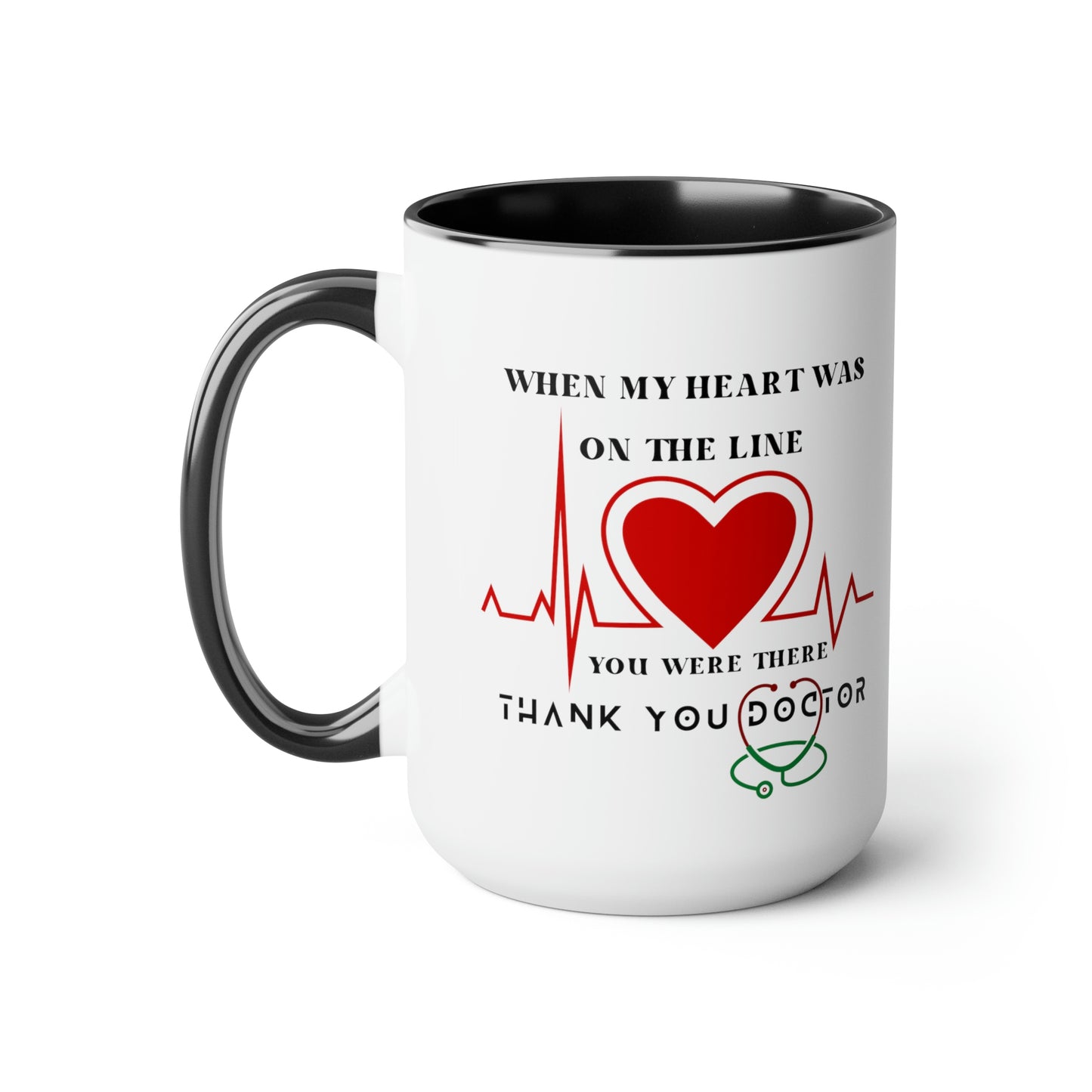 Medical, CVICU, EKG, Two-Tone Coffee Mugs, 15oz