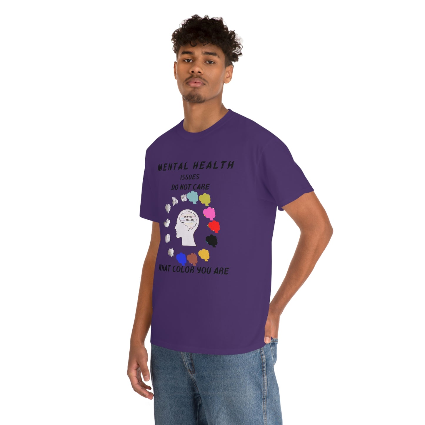 Mental Health Color Unisex Heavy Cotton Tee