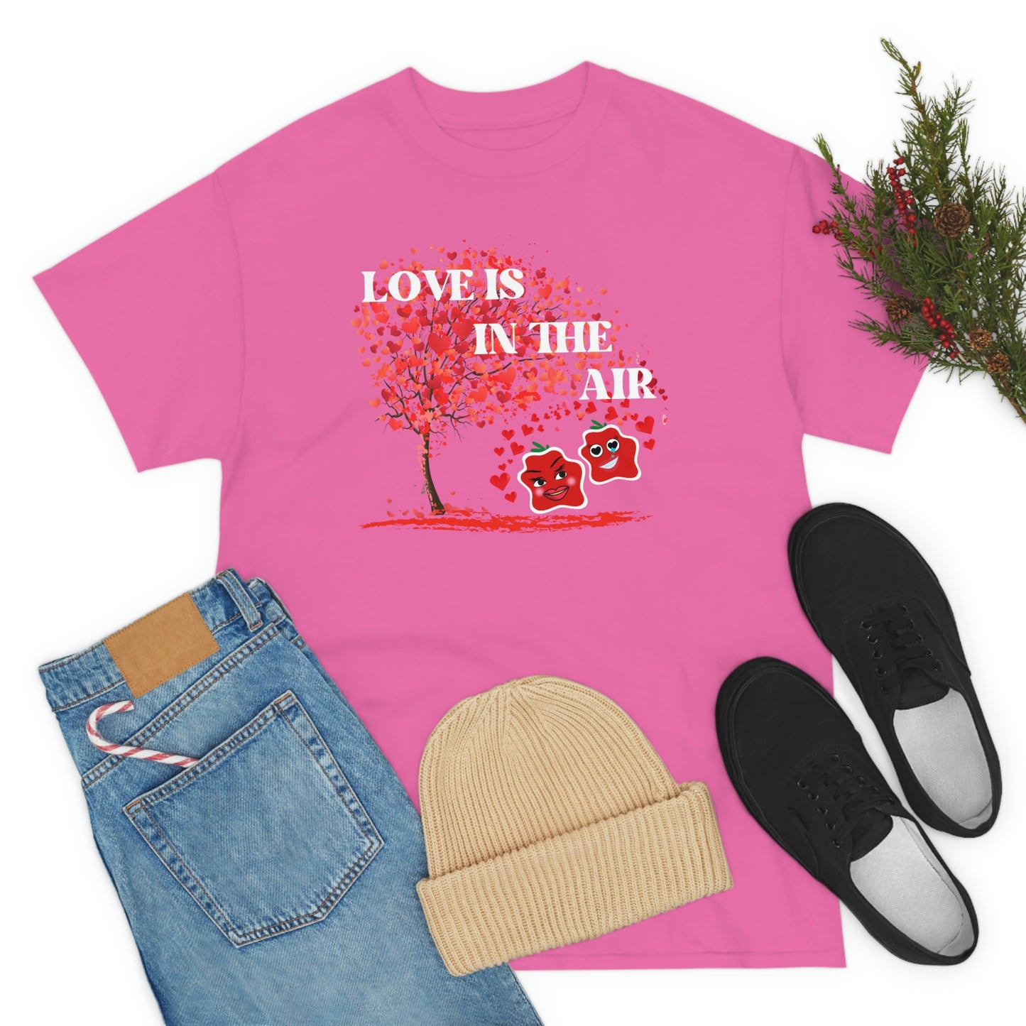 Love Is In The Air Smile Unisex Heavy Cotton Tee