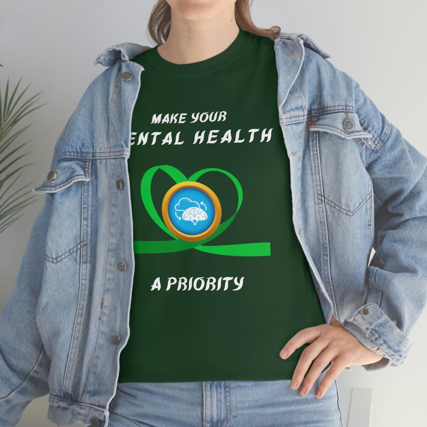 Mental Health A Priority Unisex Heavy Cotton Tee