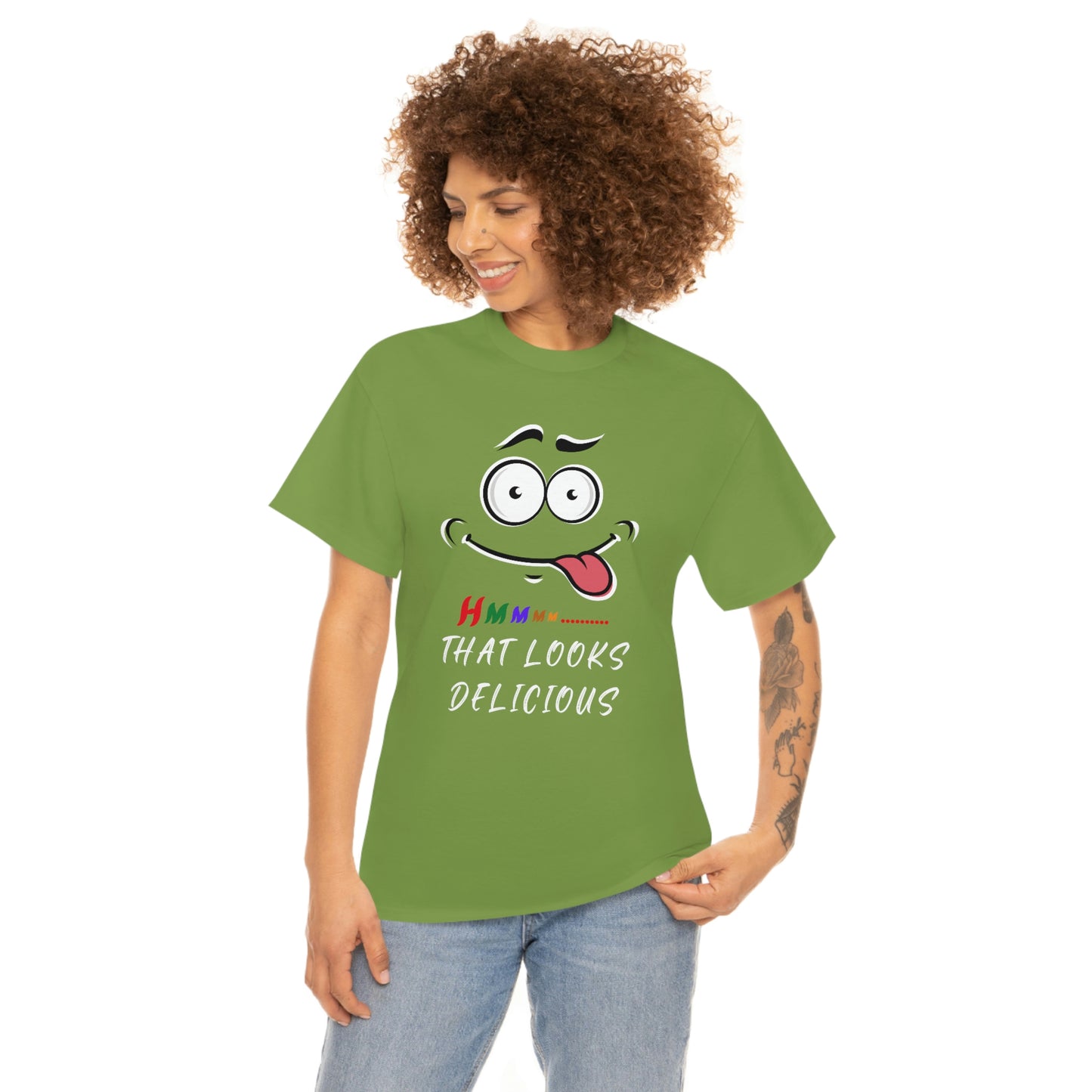 Hmmm, Funny, Unisex Heavy Cotton Tee