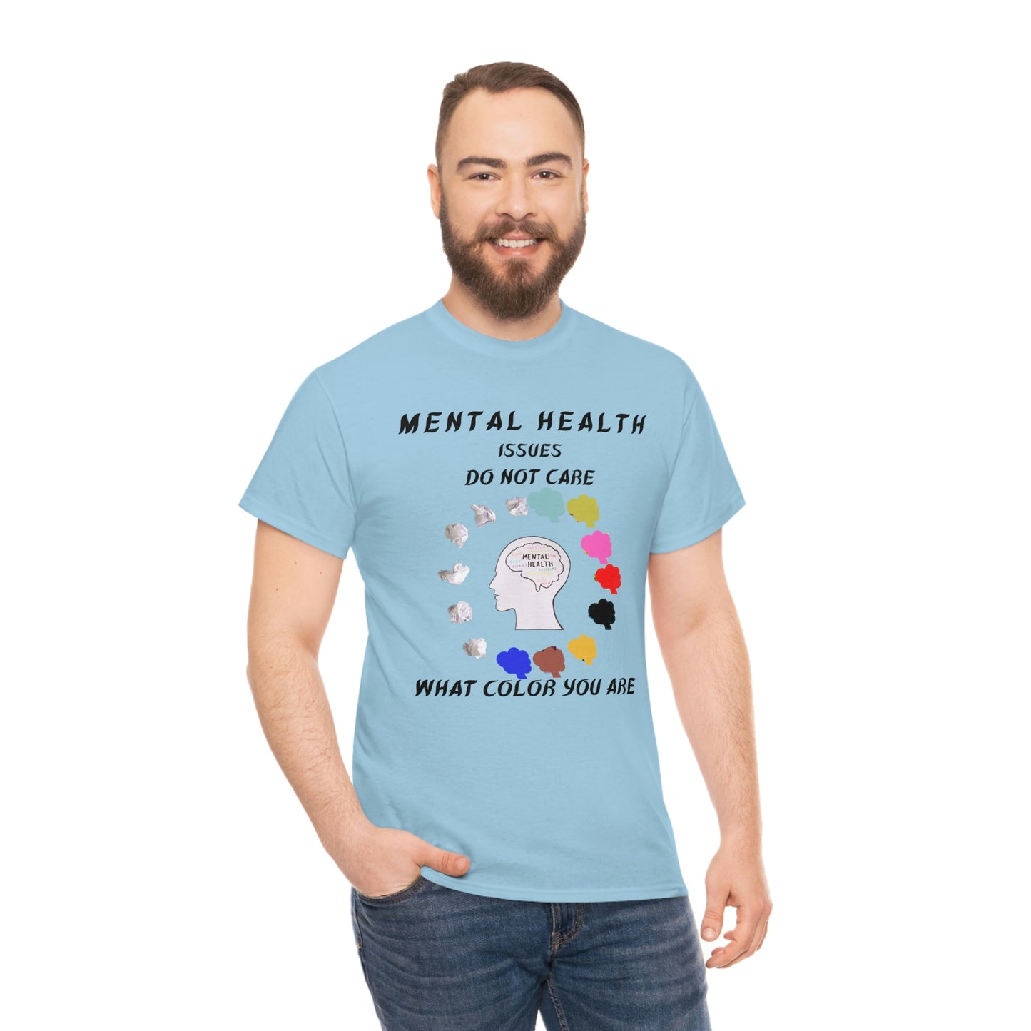 Mental Health Color Unisex Heavy Cotton Tee