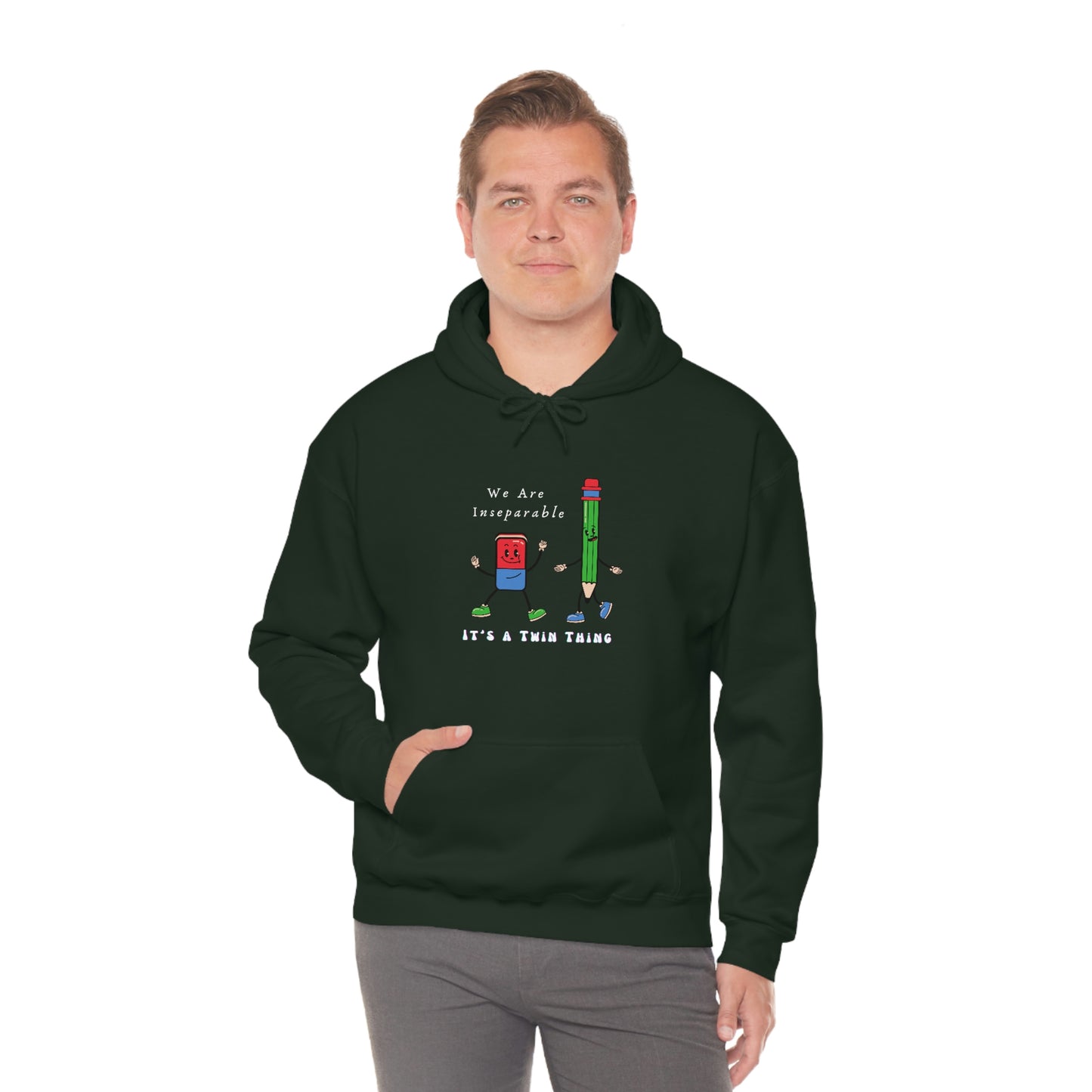 Twin, Unisex Heavy Blend™ Hooded Sweatshirt