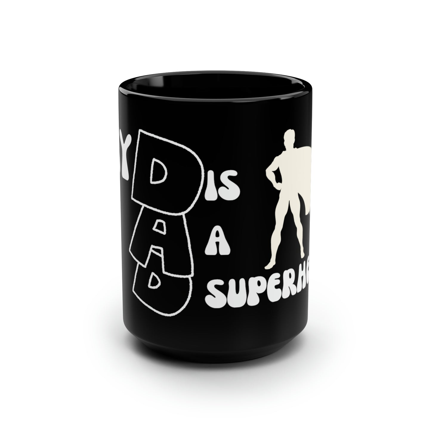 Exotic Print Fathers Day  Black Mug, 15oz