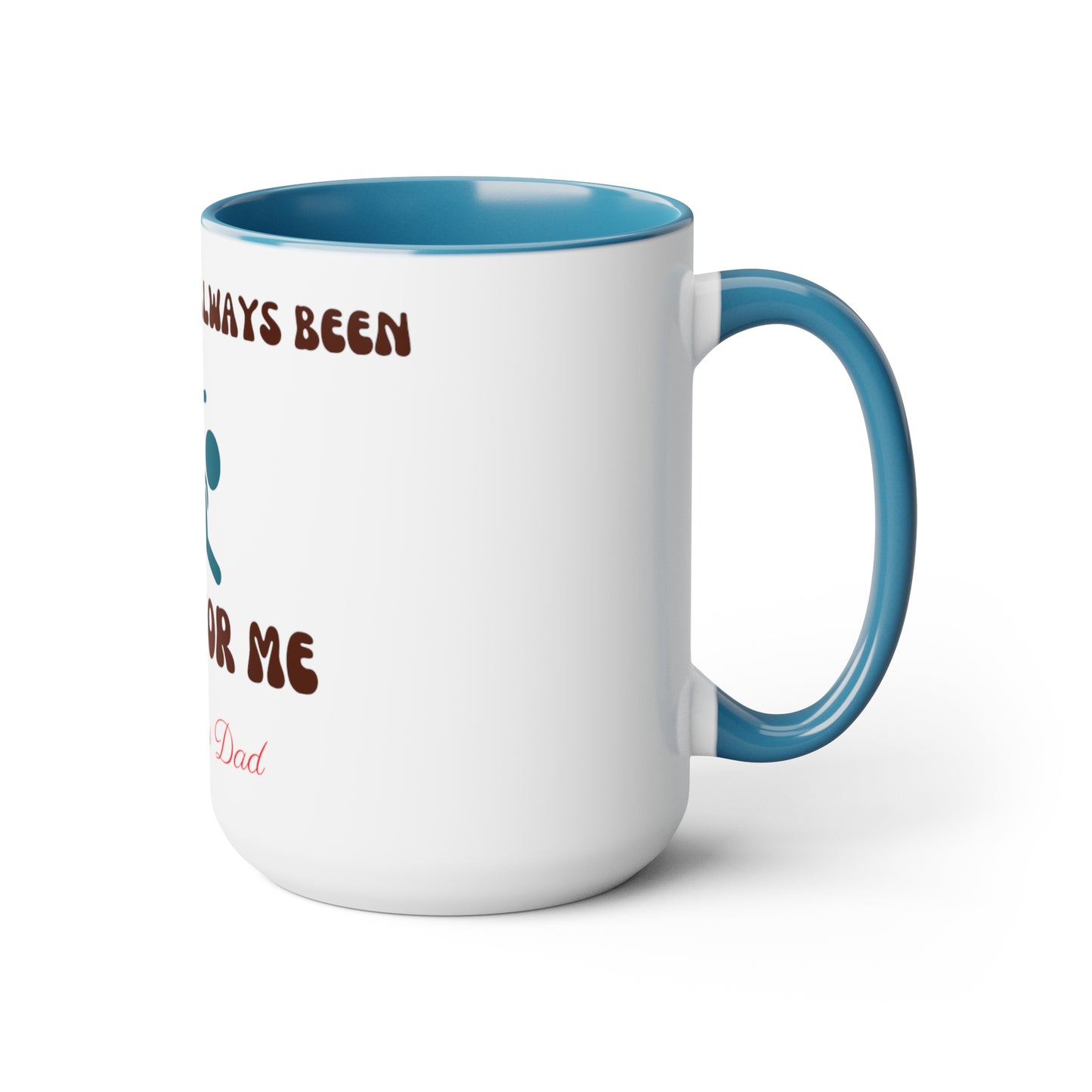 Exotic Print Fathers Day Two-Tone Coffee Mugs, 15oz