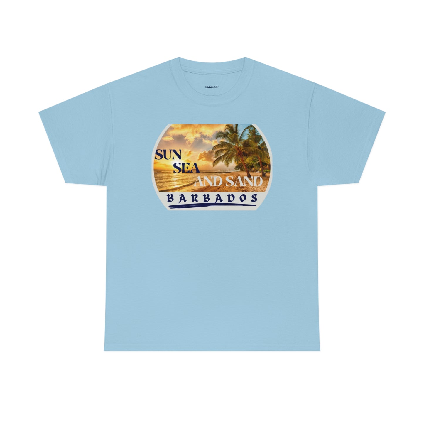 Sun Sea Sand Barbados Unisex Heavy Cotton Tee