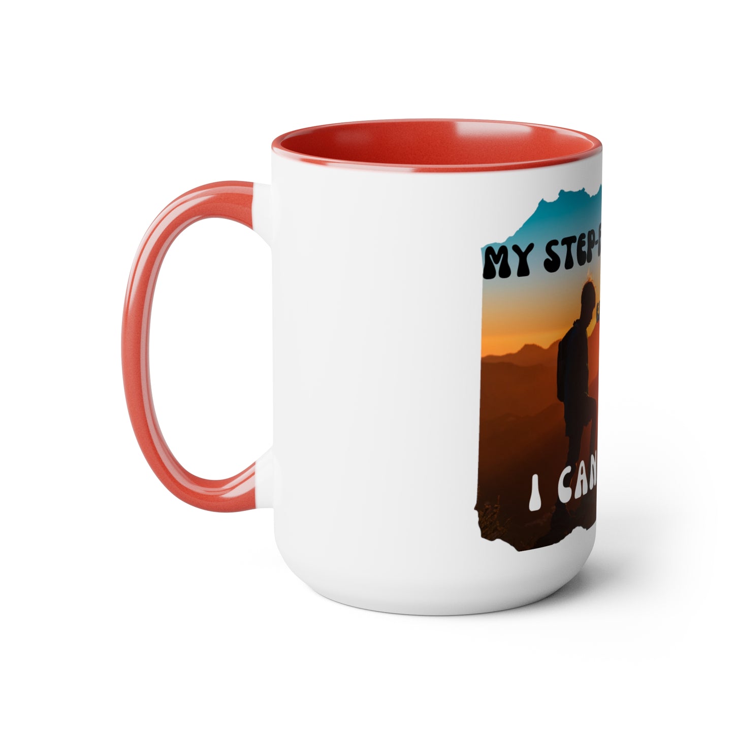 Exotic Print Father' Day Two-Tone Coffee Mugs, 15oz