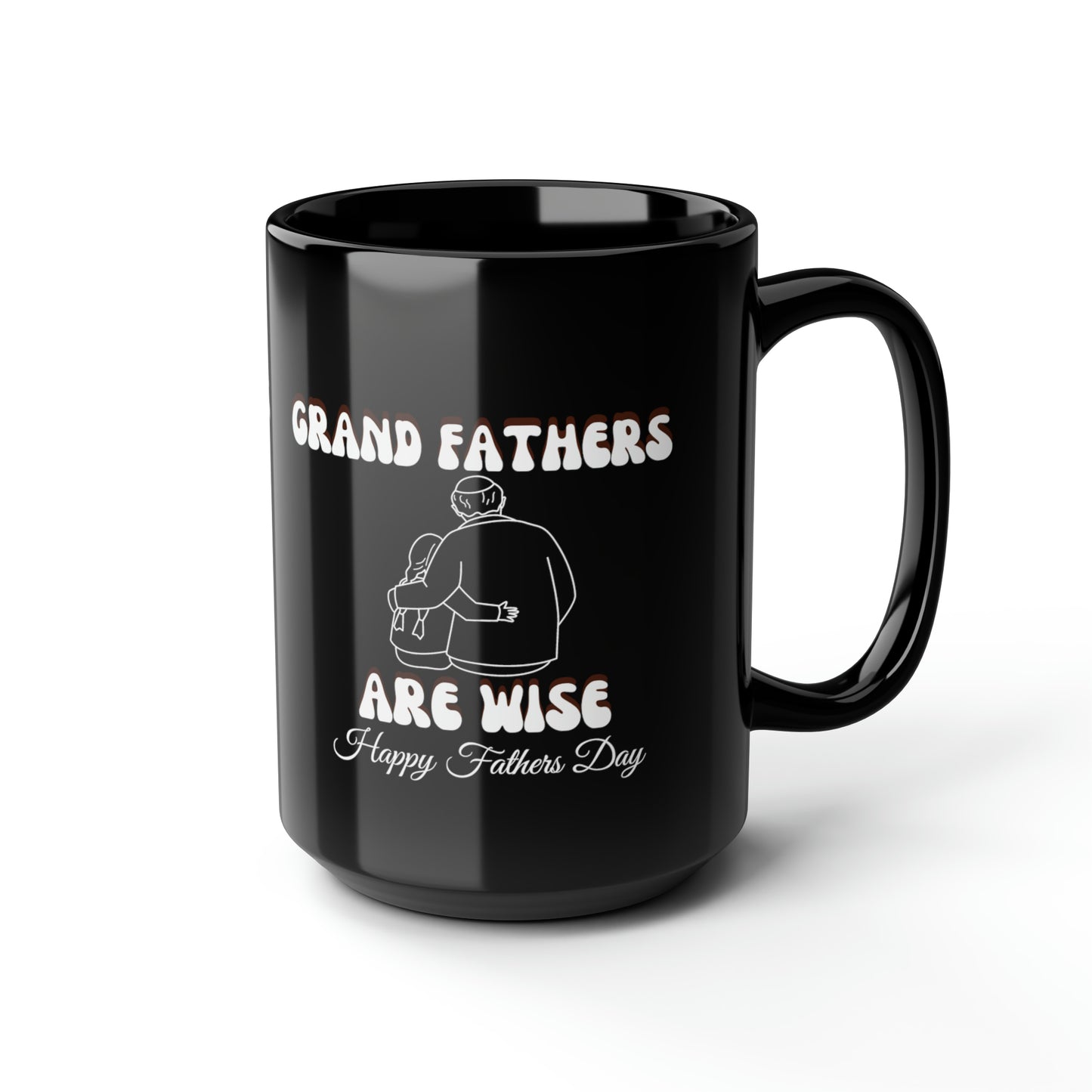 Exotic Print Father's Day Black Mug, 15oz