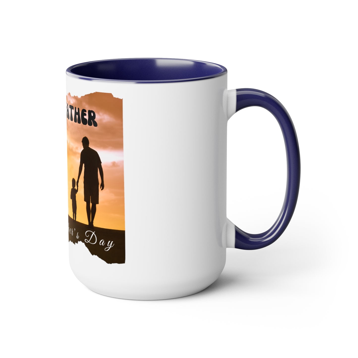 Exotic Print Father's Day Two-Tone Coffee Mugs, 15oz