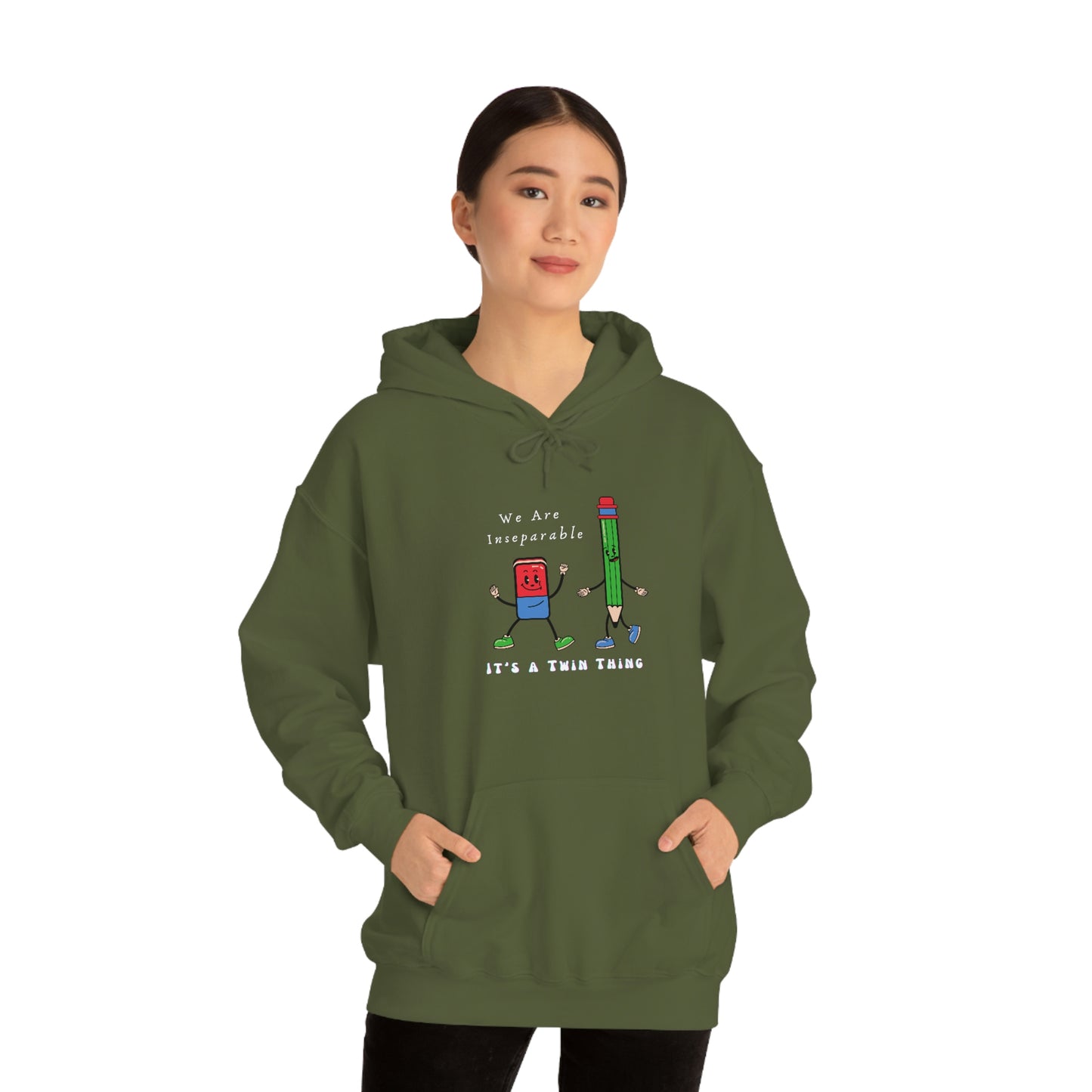 Twin, Unisex Heavy Blend™ Hooded Sweatshirt